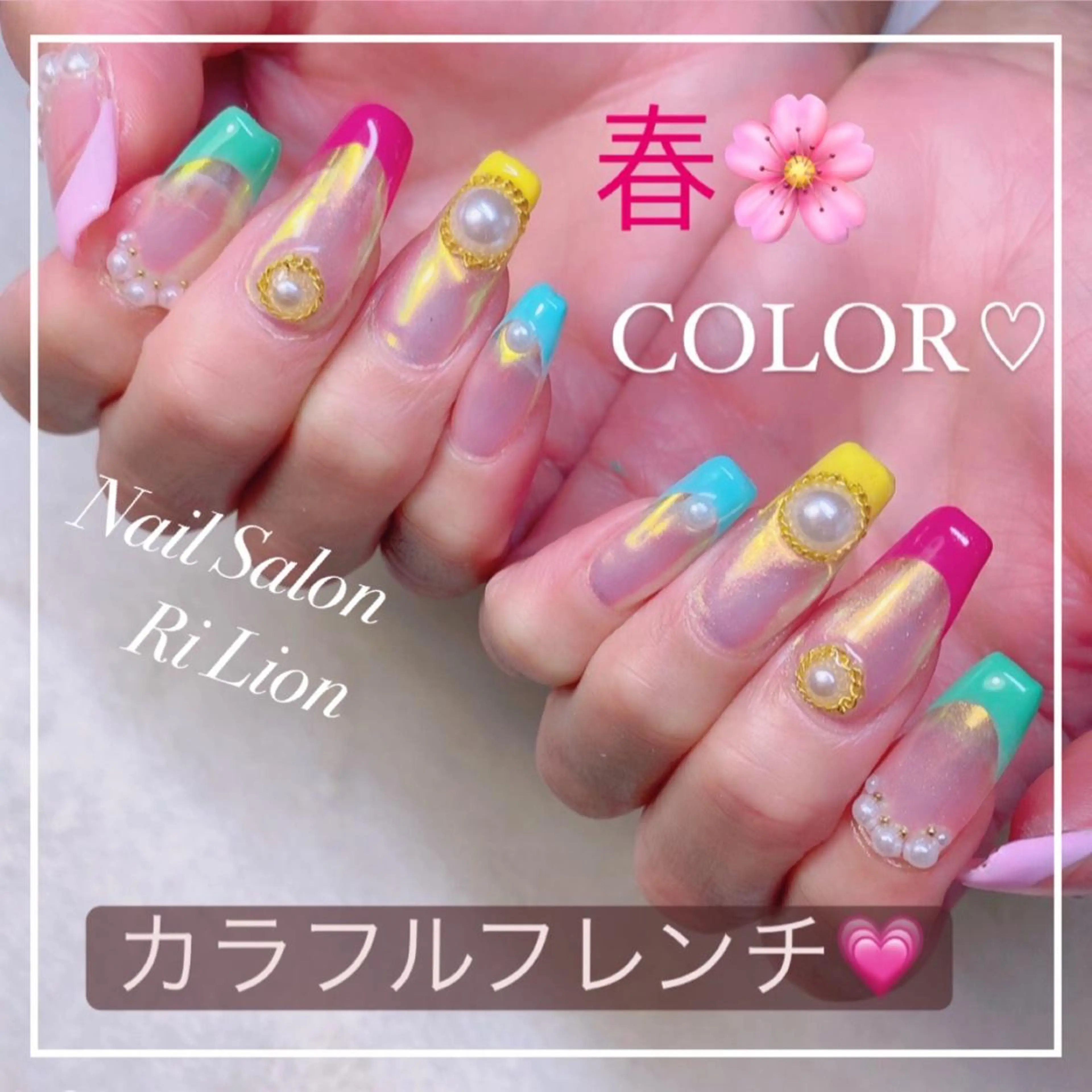 ネイル ハンドネイル RiLion💗 Risa🦋💜のネイルデザイン