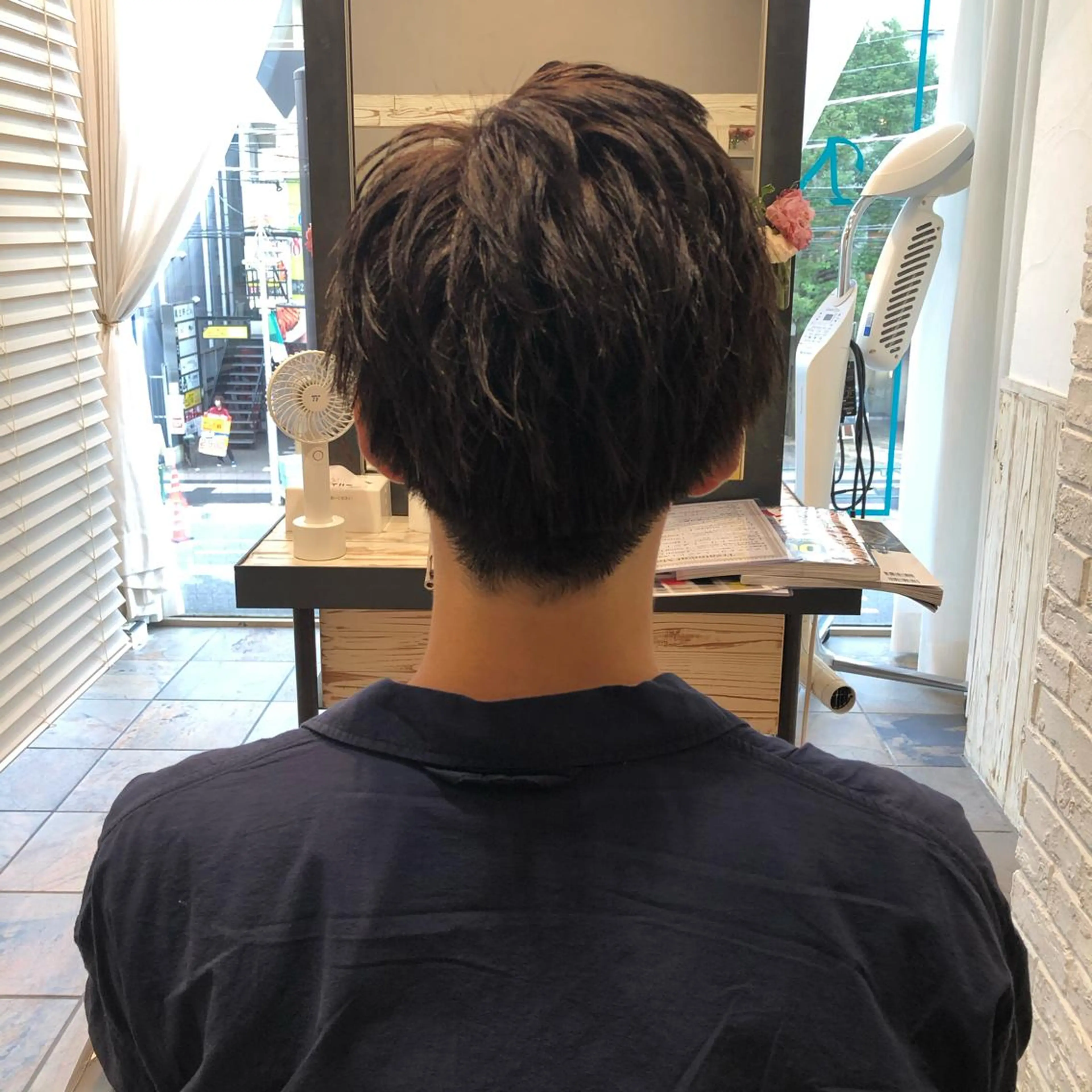 ショート カラー パーマ メンズ カット ヘアカラー メンズサロン💈 吉岡陽【中野】のヘアスタイル