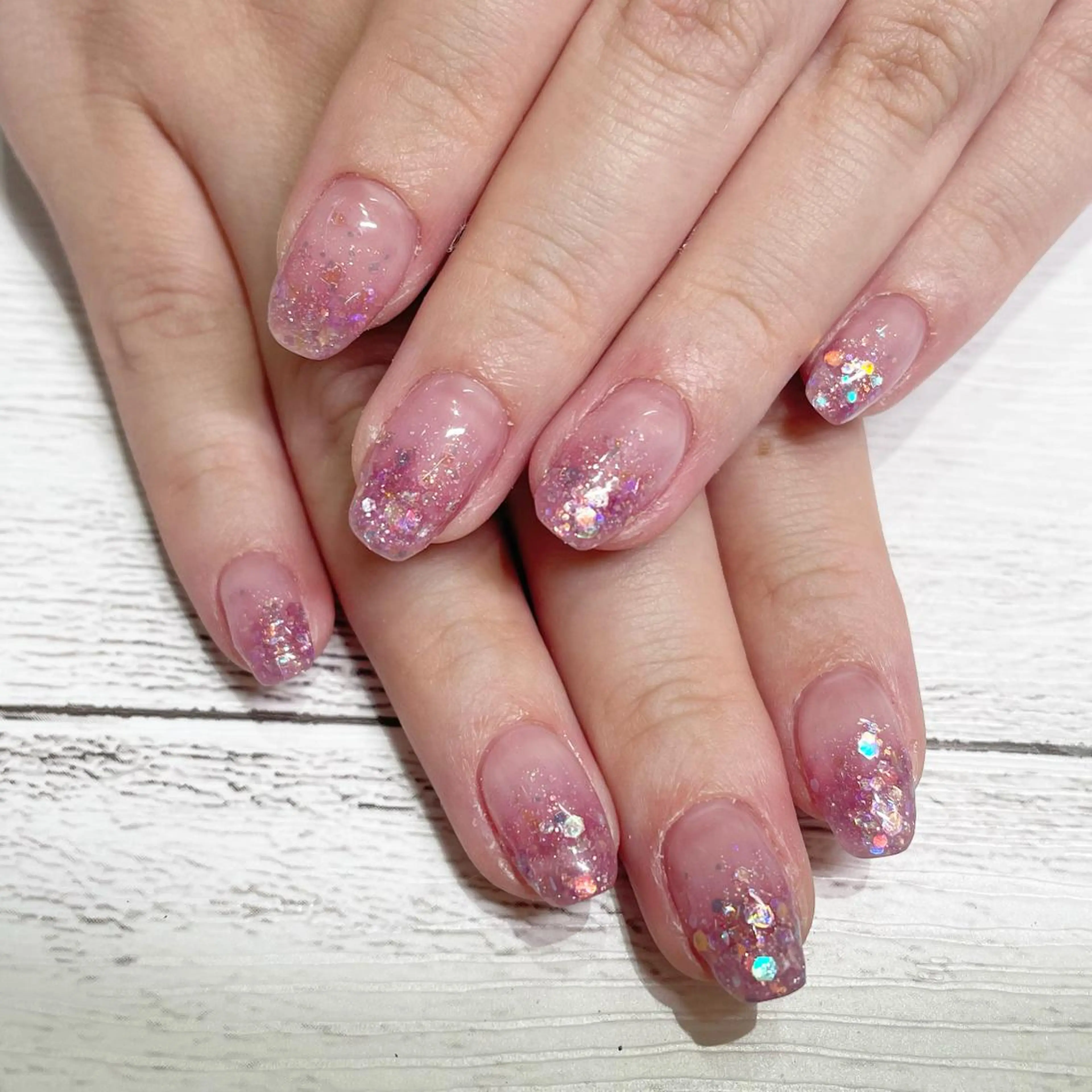 ネイル グラデーション ラメ(グリッター) ラメグラデーション OpenSesame 加藤のネイルデザイン