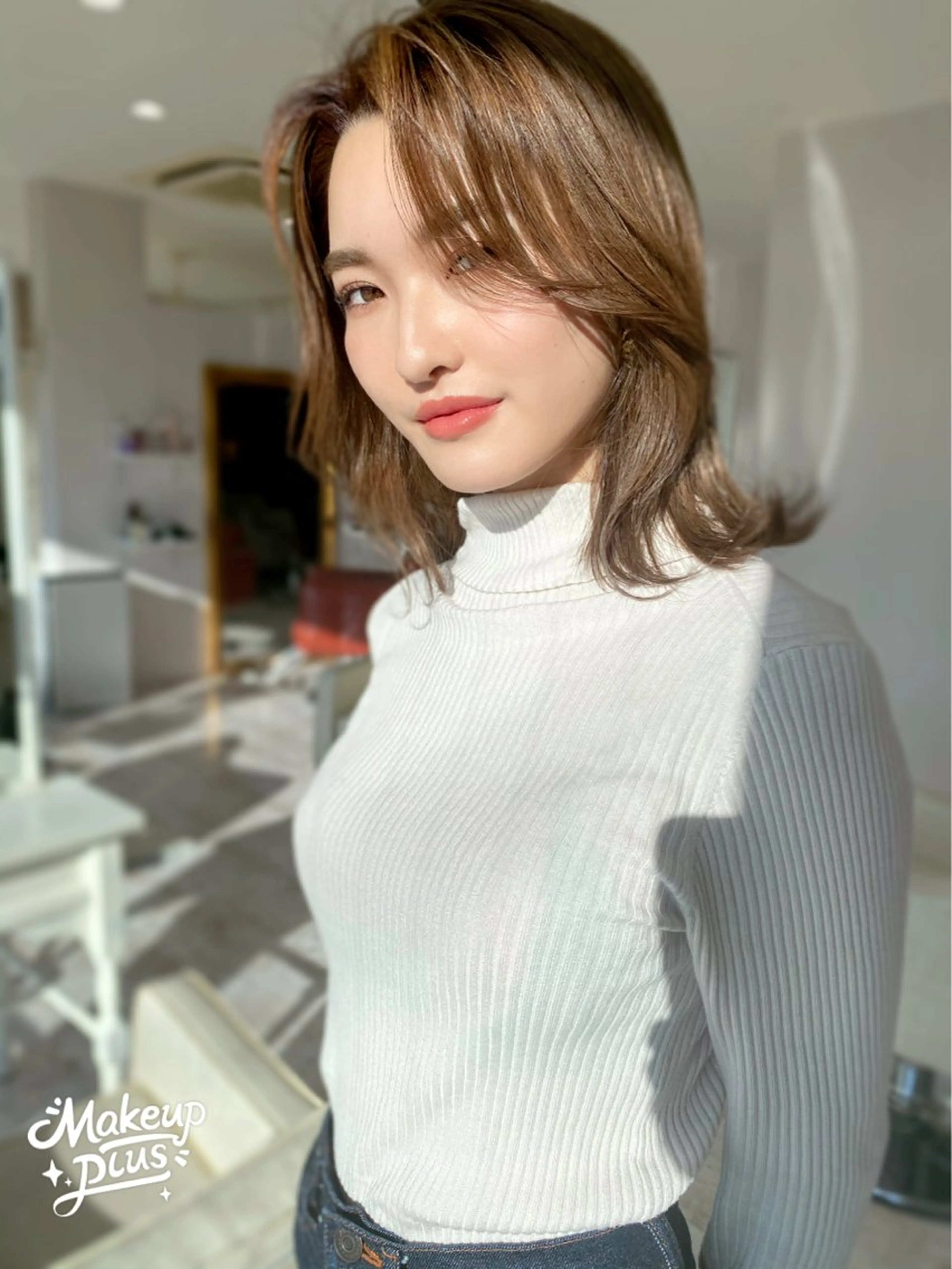 ミディアム カラー 髪質改善 トリートメント カット ヘアカラー トリートメント 藤井 章太のヘアスタイル