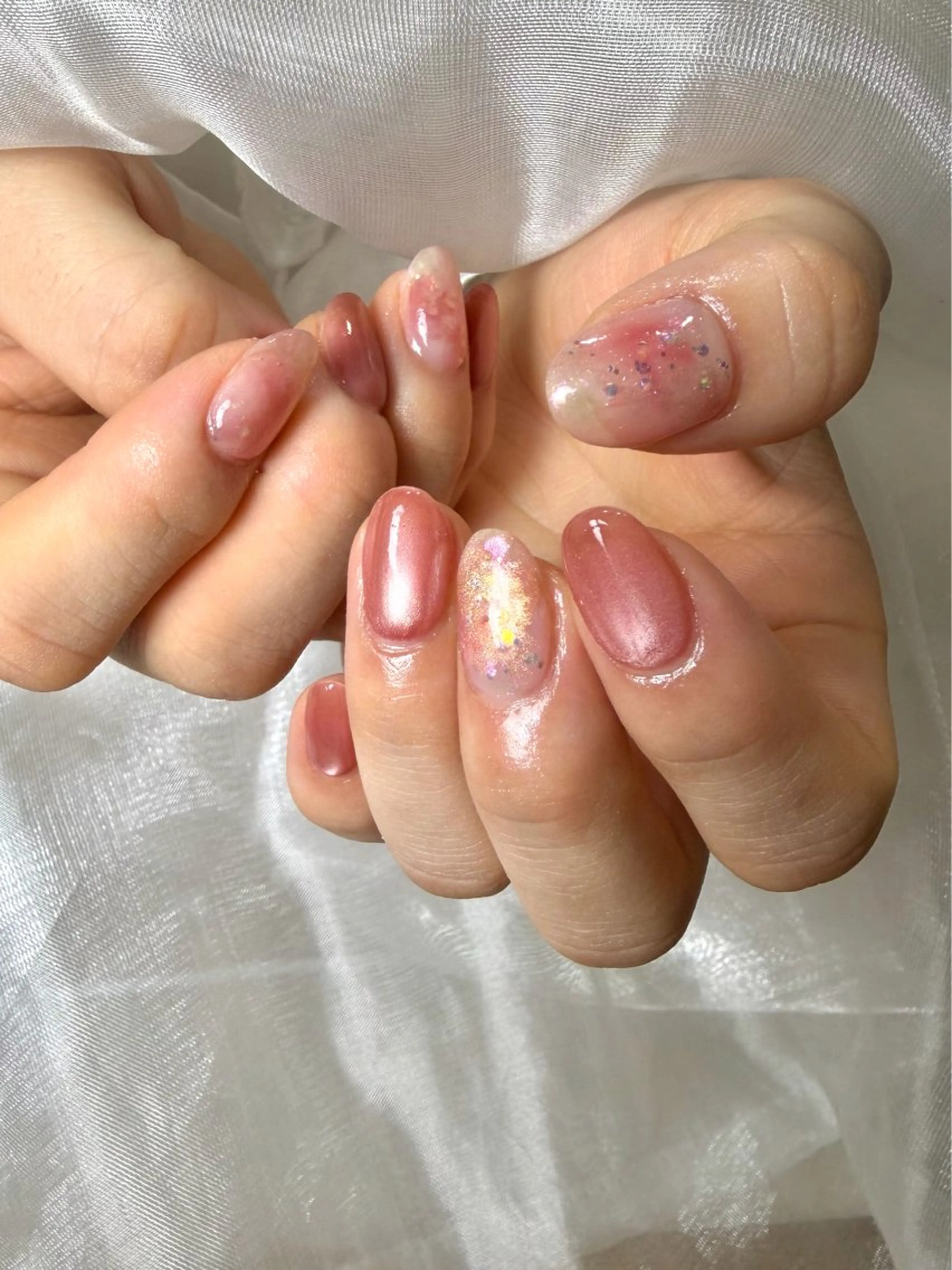 ネイル ピンク ハンドネイル Nailsalon MONA.のネイルデザイン