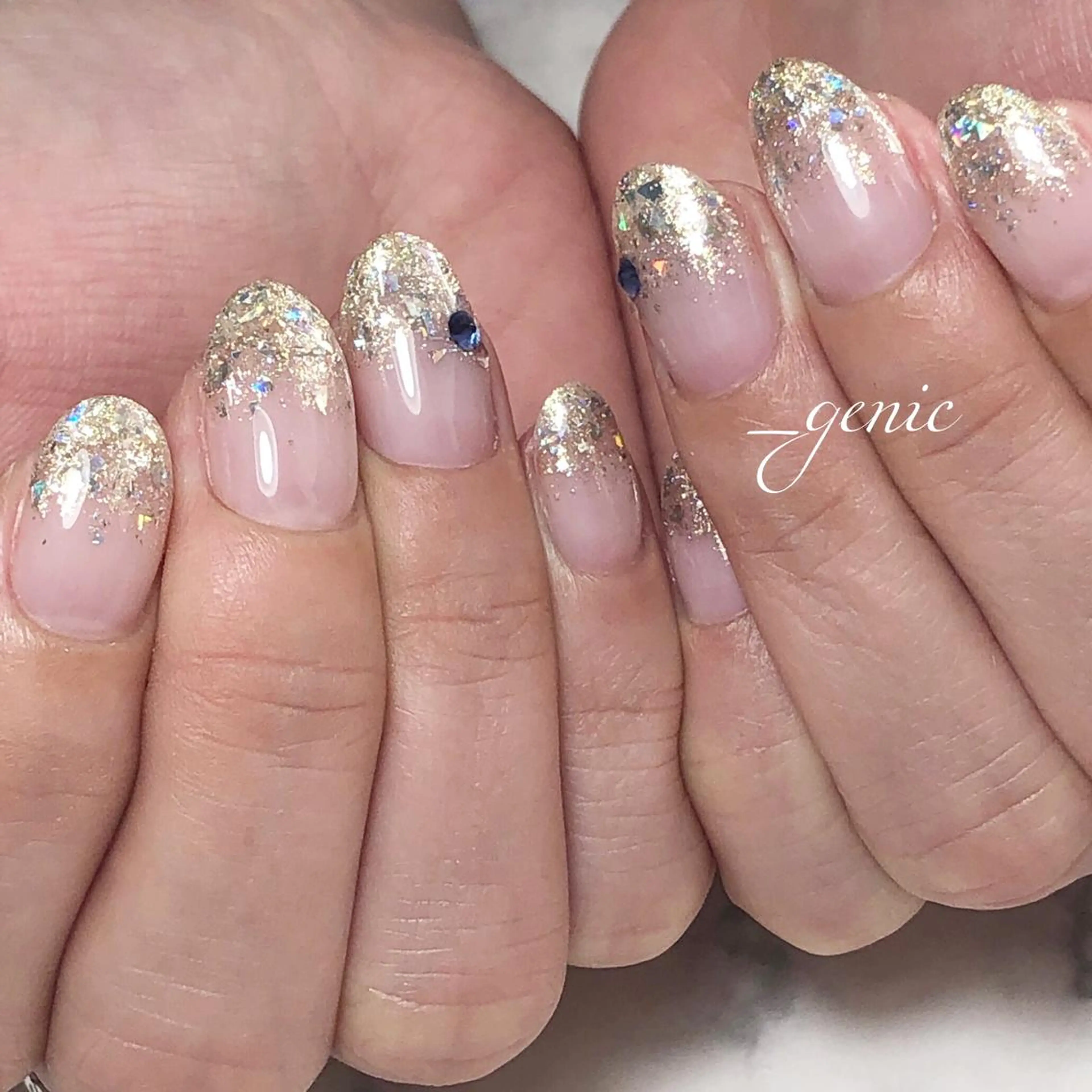 ラメグラデーションの写真