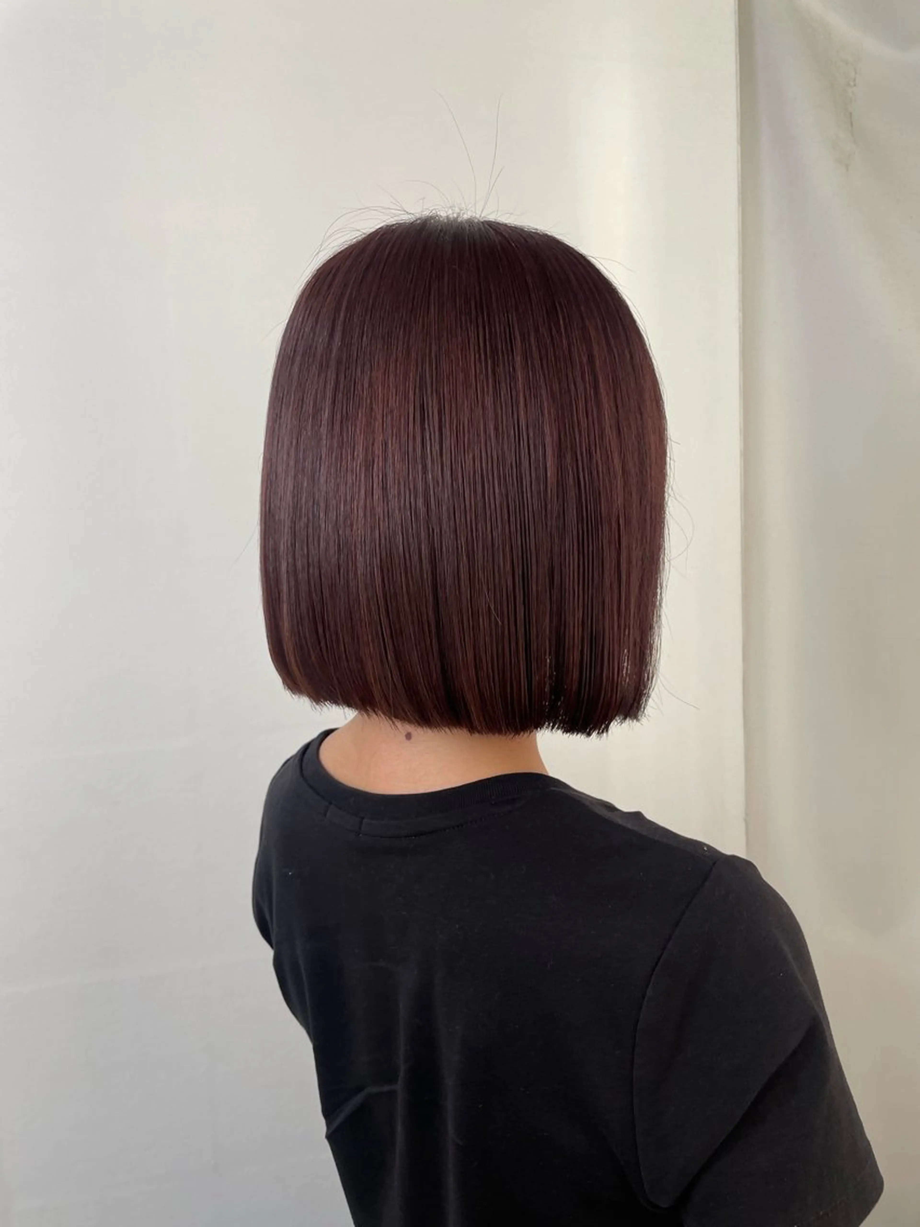 ミディアム カラー ブリーチ ブラウンカラー カシス ブリーチなしカラー Lond espoir所属・🫧🩵nazuna 🩵🫧のヘアスタイル