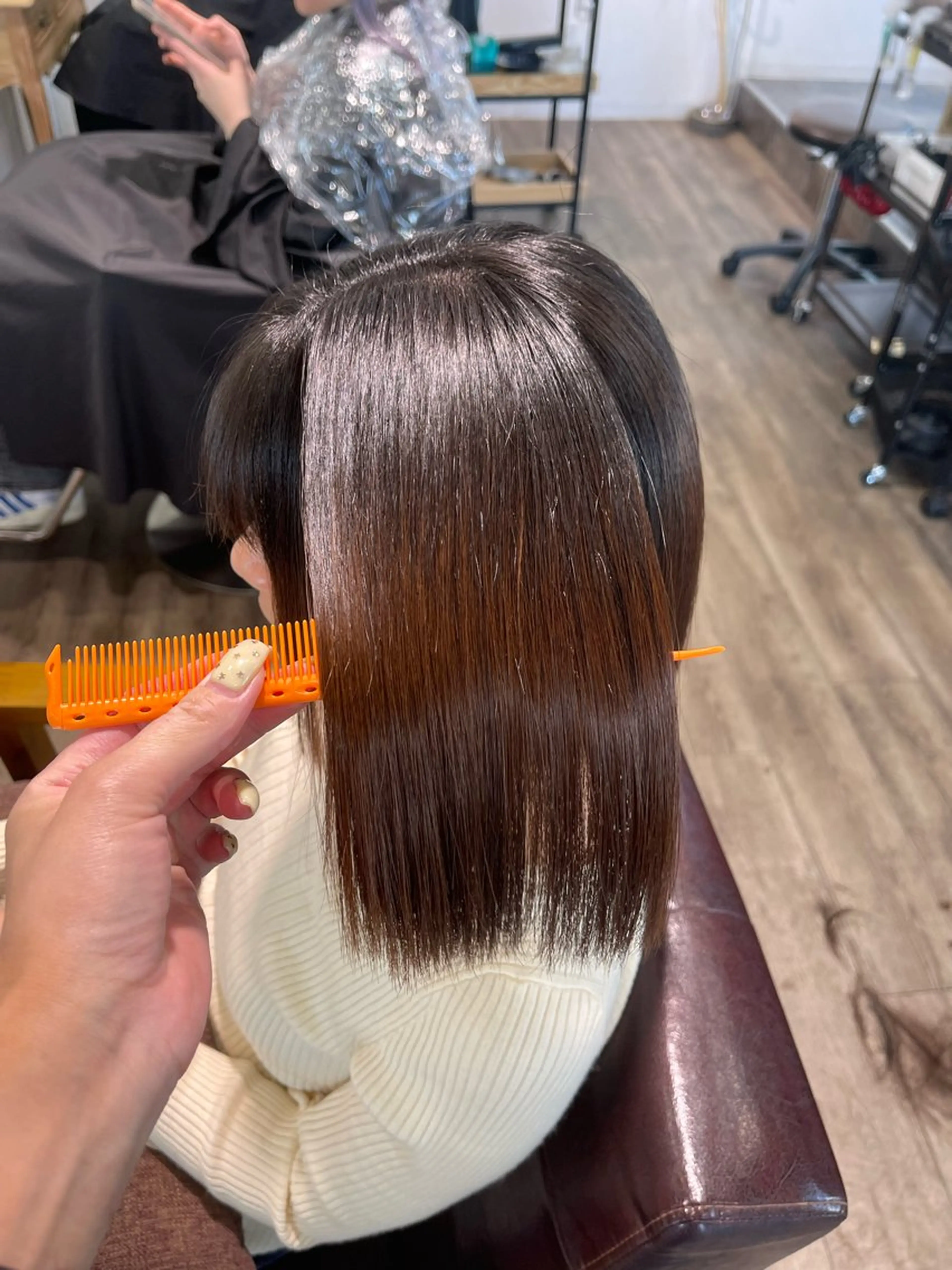 ミディアム 縮毛矯正 Felice Erikaのヘアスタイル