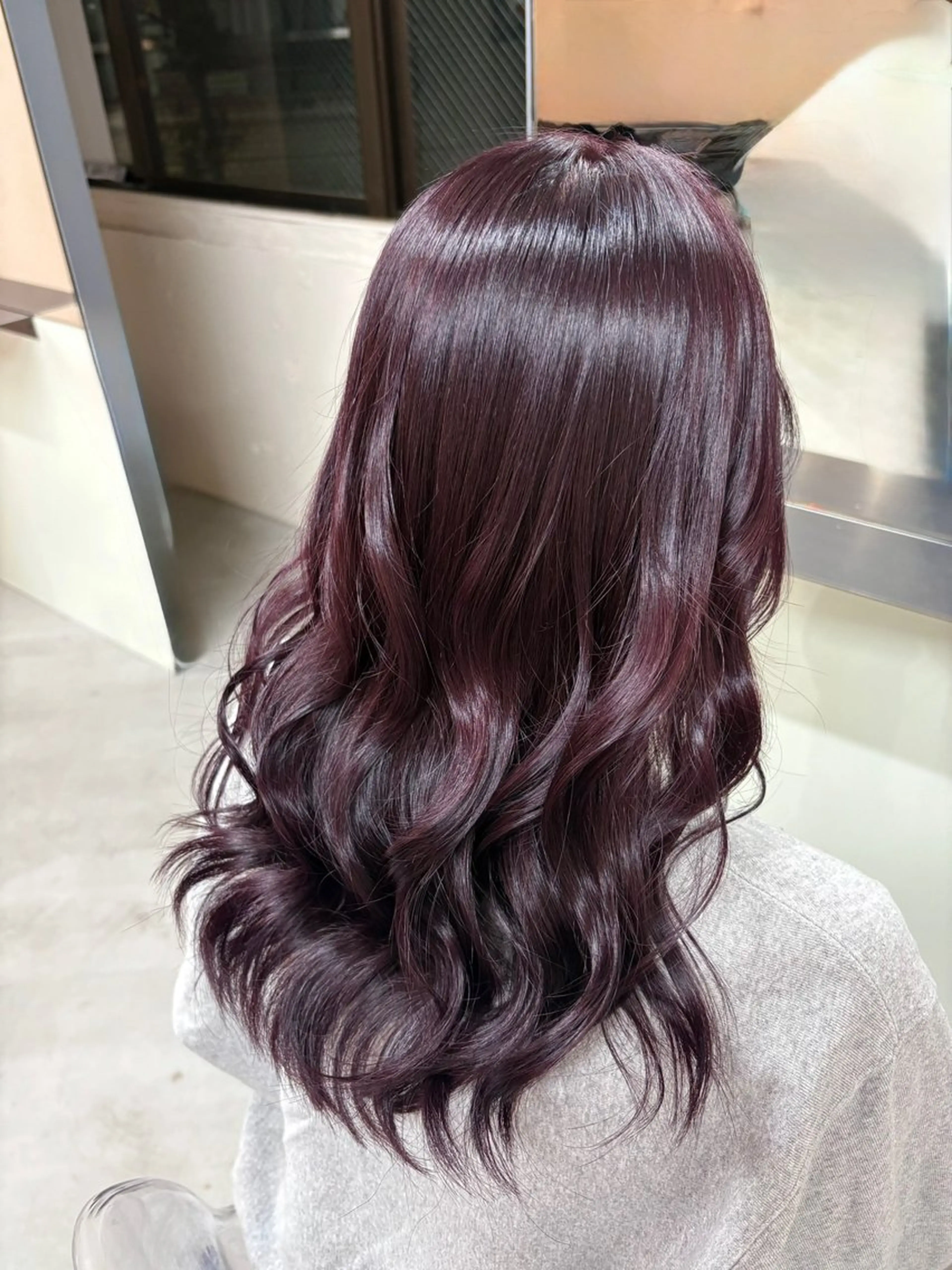 セミロング カラー パープルカラー chihiro🎀 pinkcolorのヘアスタイル