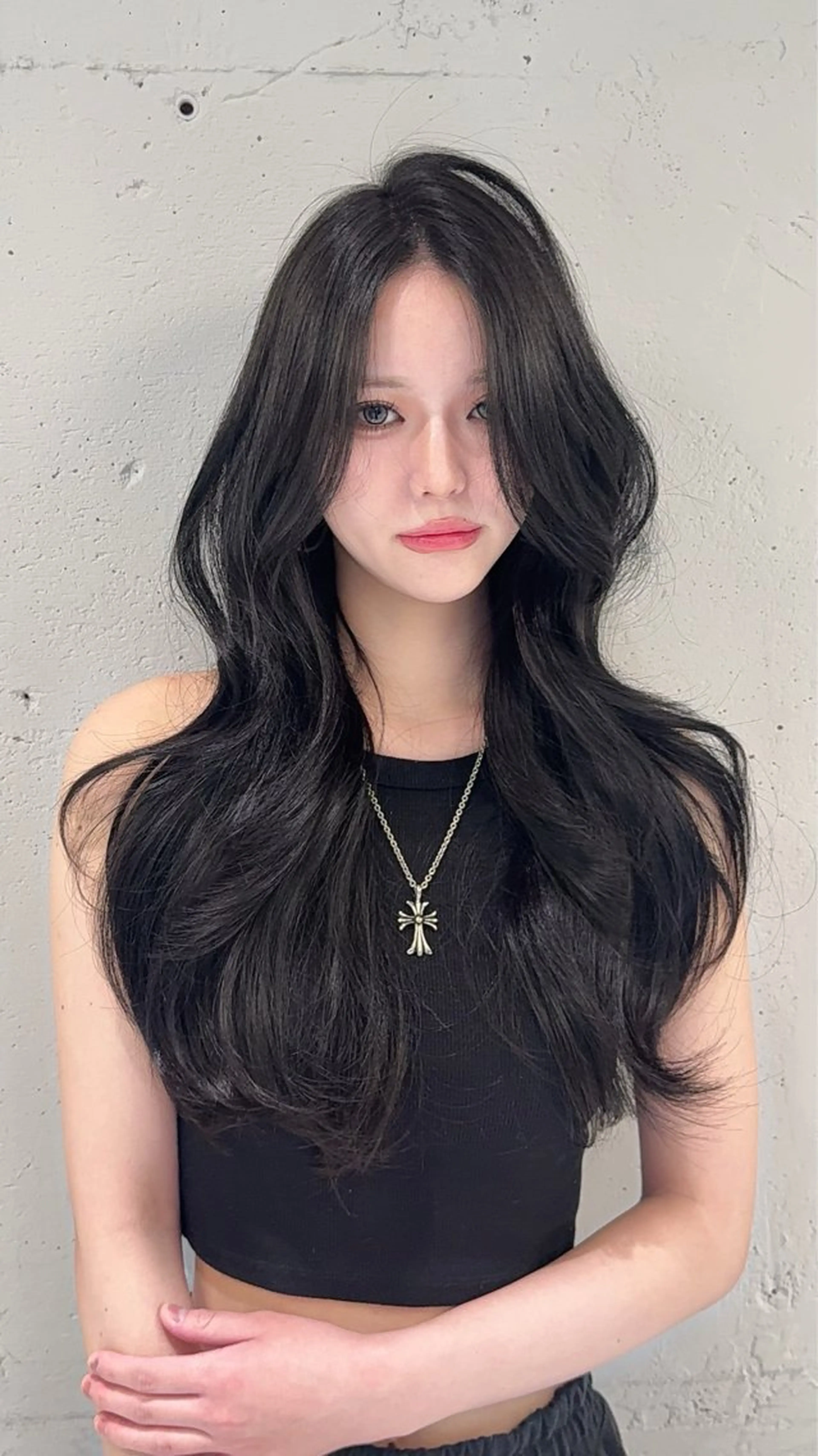 ロング カラー ヘアアレンジ RioN/網紅ヘア 🩶透明感艶カラーのヘアスタイル