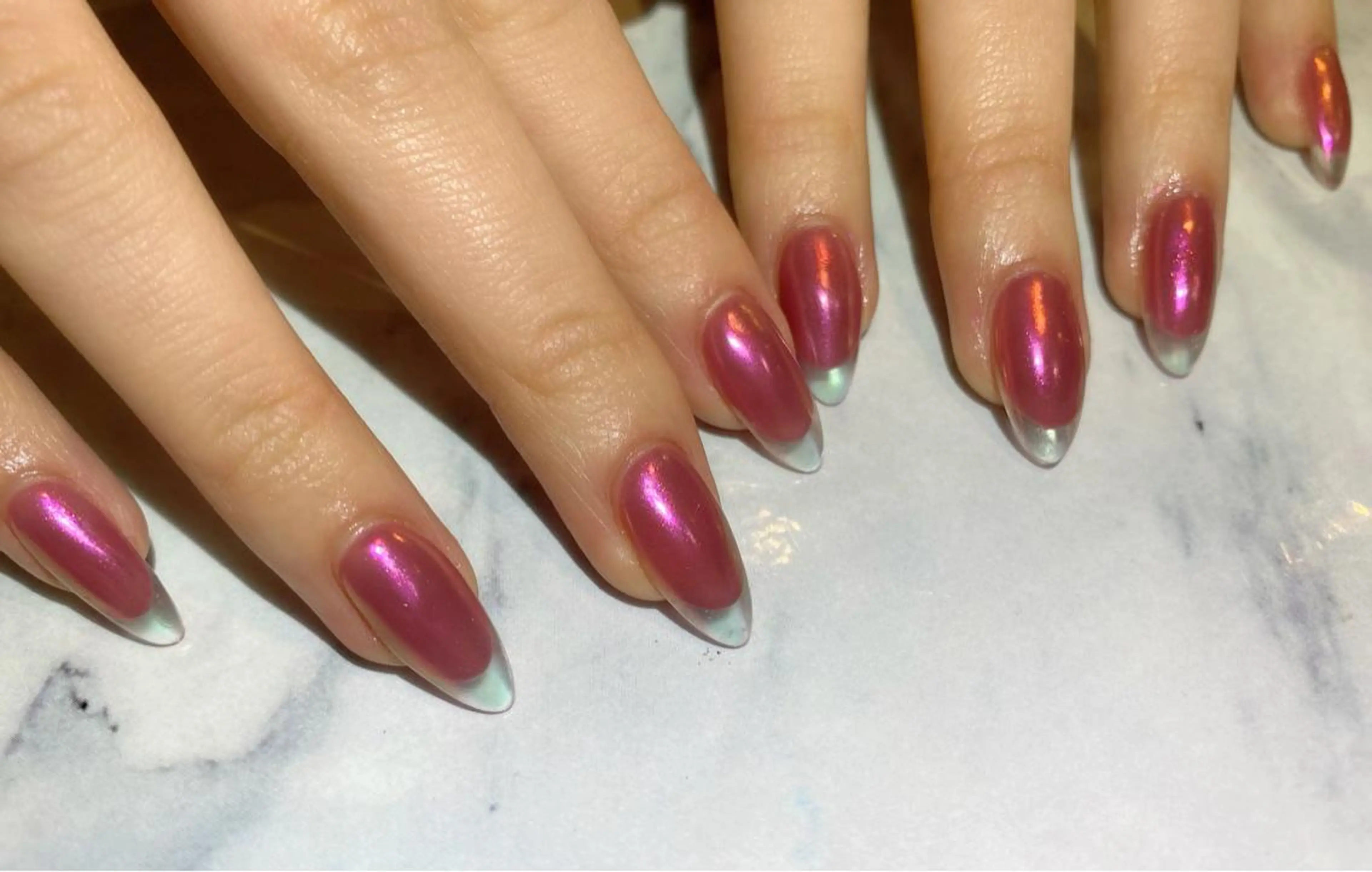 ネイル オーロラネイル Lino+ ネイル&よもぎ蒸しのネイルデザイン