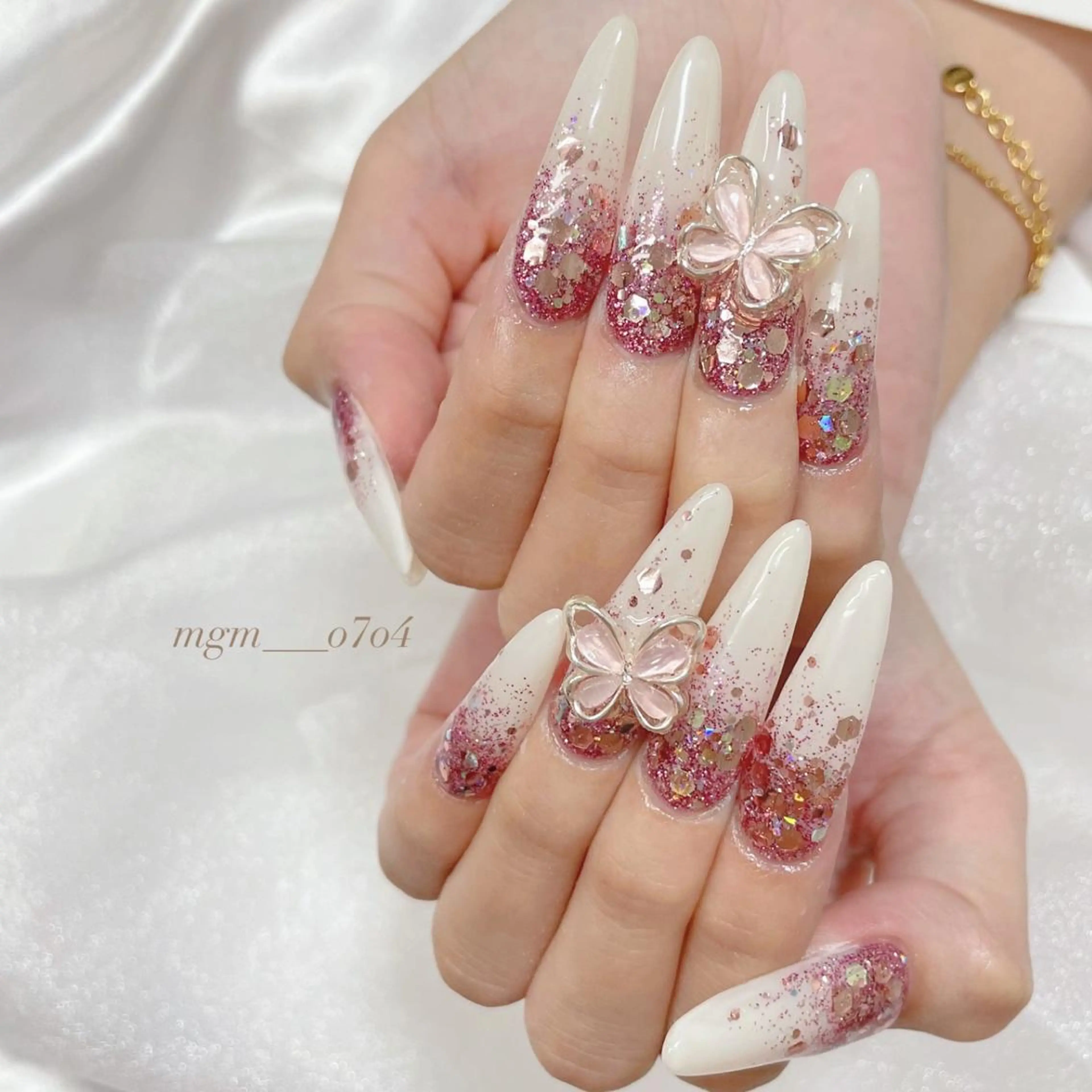 ネイル スカルプネイル MoON...❤︎ MeGuのネイルデザイン