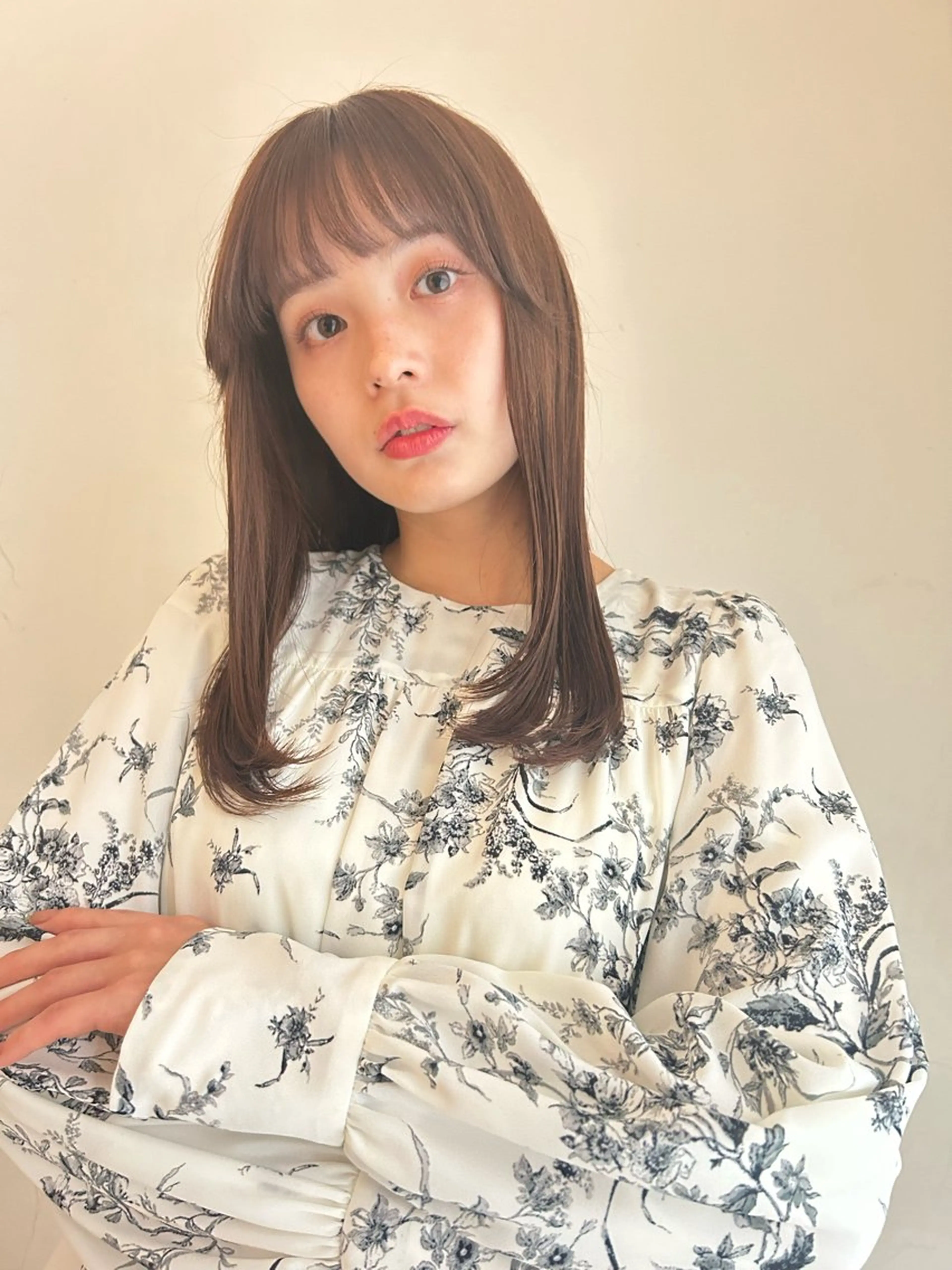 セミロング 暖色カラー🍒🌷 hitomiのヘアスタイル