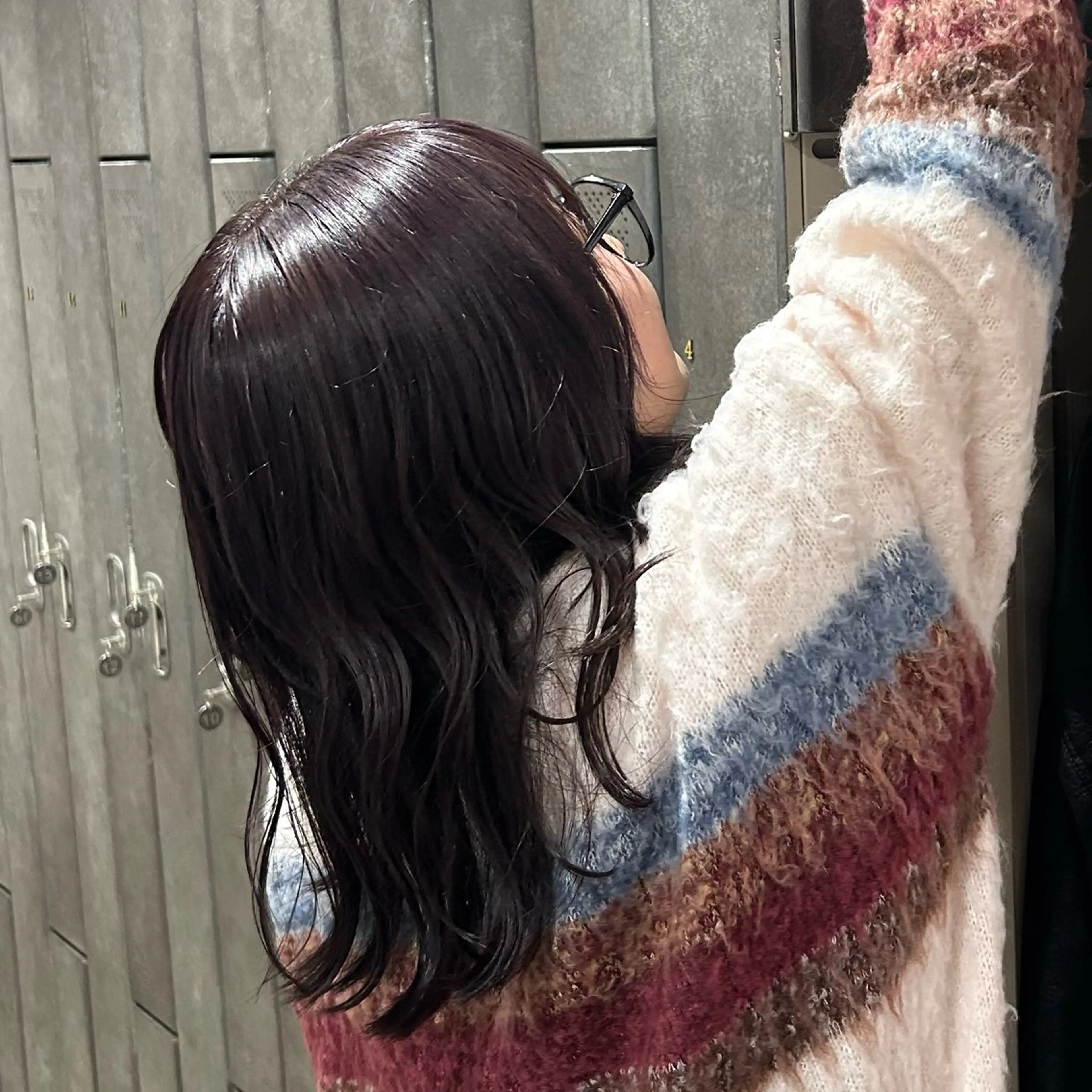 ミディアム カラー グレージュ ラベンダーカラー ラベンダーグレージュ ラベンダーグレー ヘアカラー nana/ボブ/ レイヤー/梅田のヘアスタイル