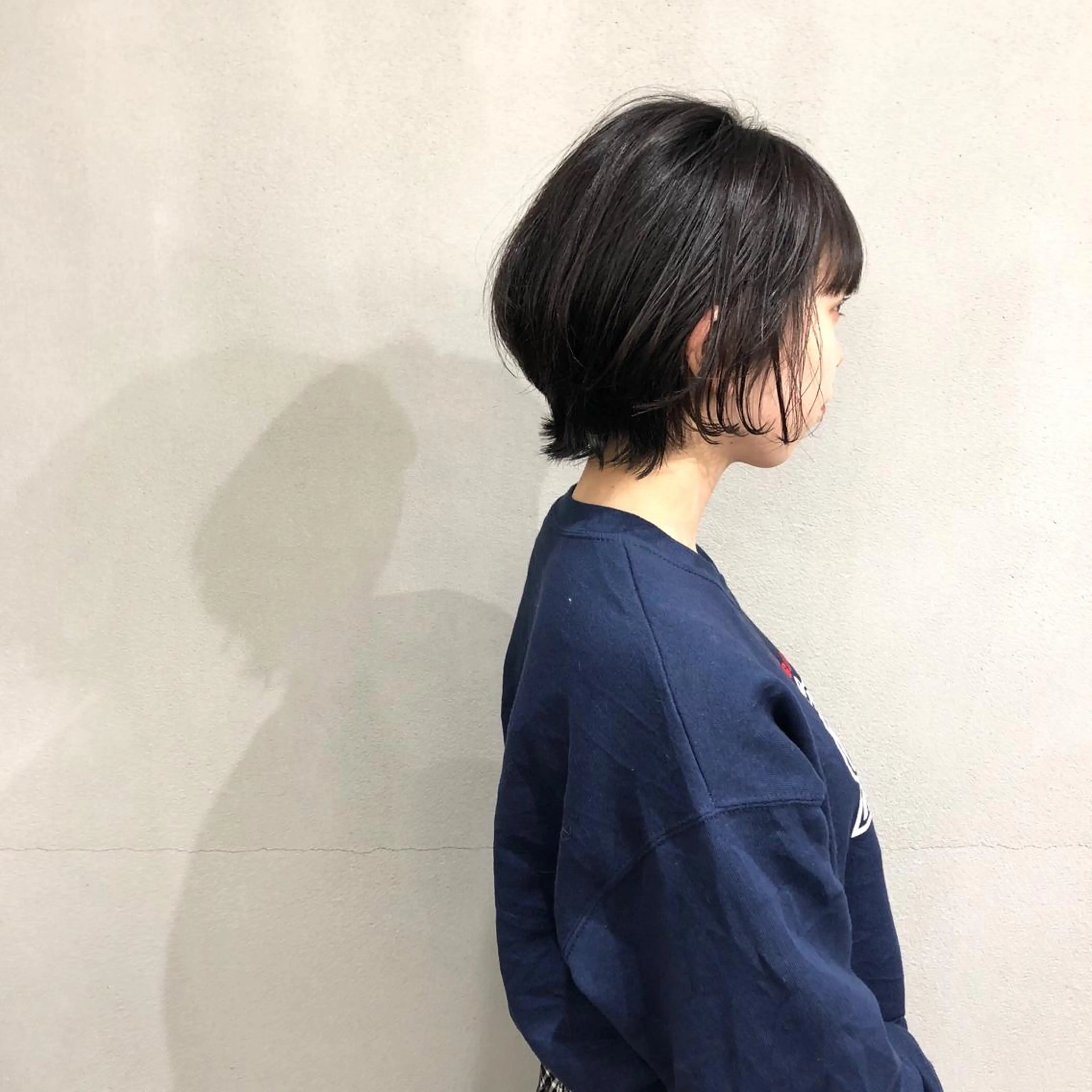 ショート カラー ボブレイヤー ボブ レイヤーカット カット ヘアカラー ボブ/ショート/ 白髪染め/メンズ葛西のヘアスタイル