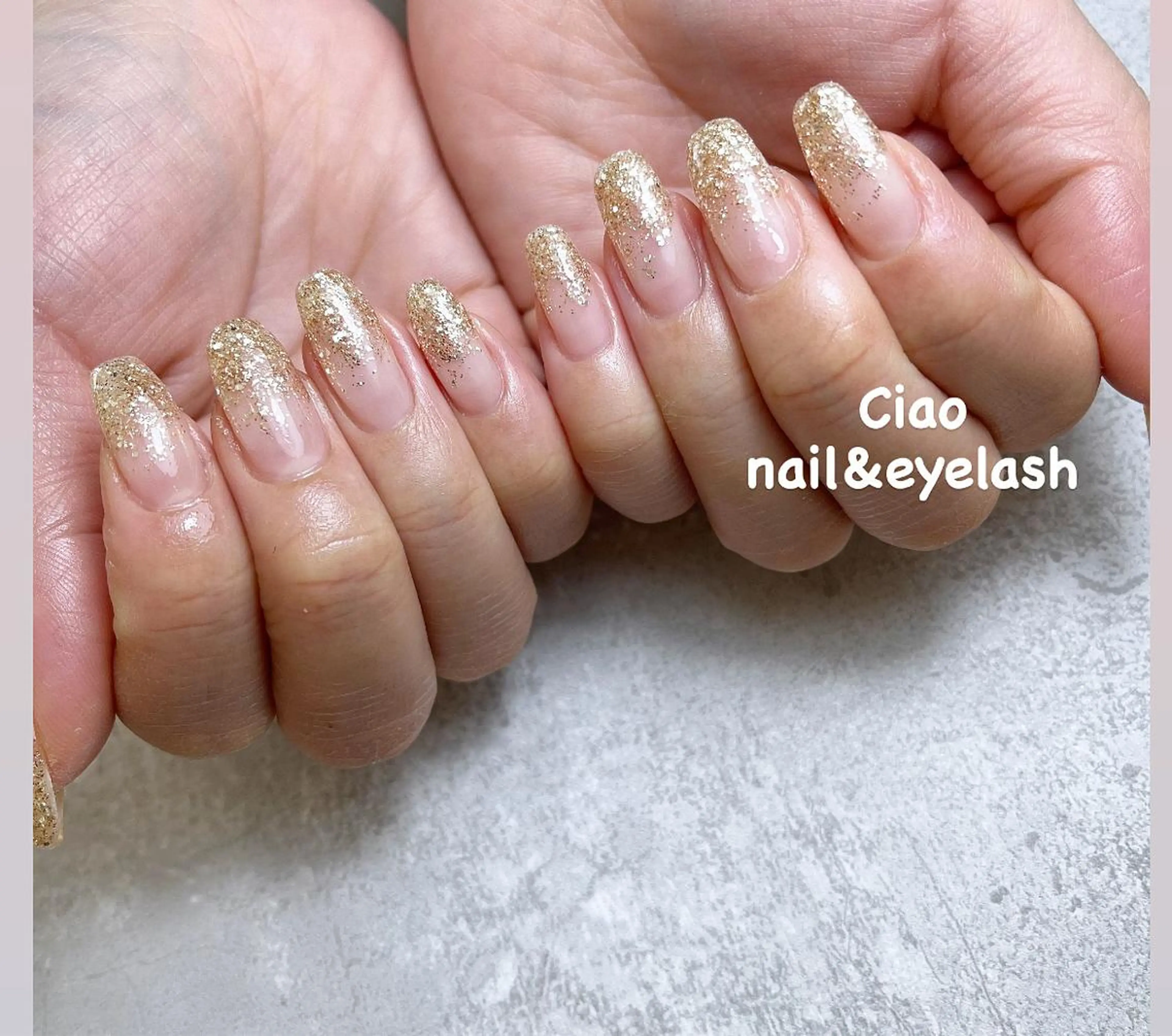 ネイル アートネイル ジェルネイル グラデーション ラメ(グリッター) ラメグラデーション #Amin所属・#Amin nail salonのネイルデザイン