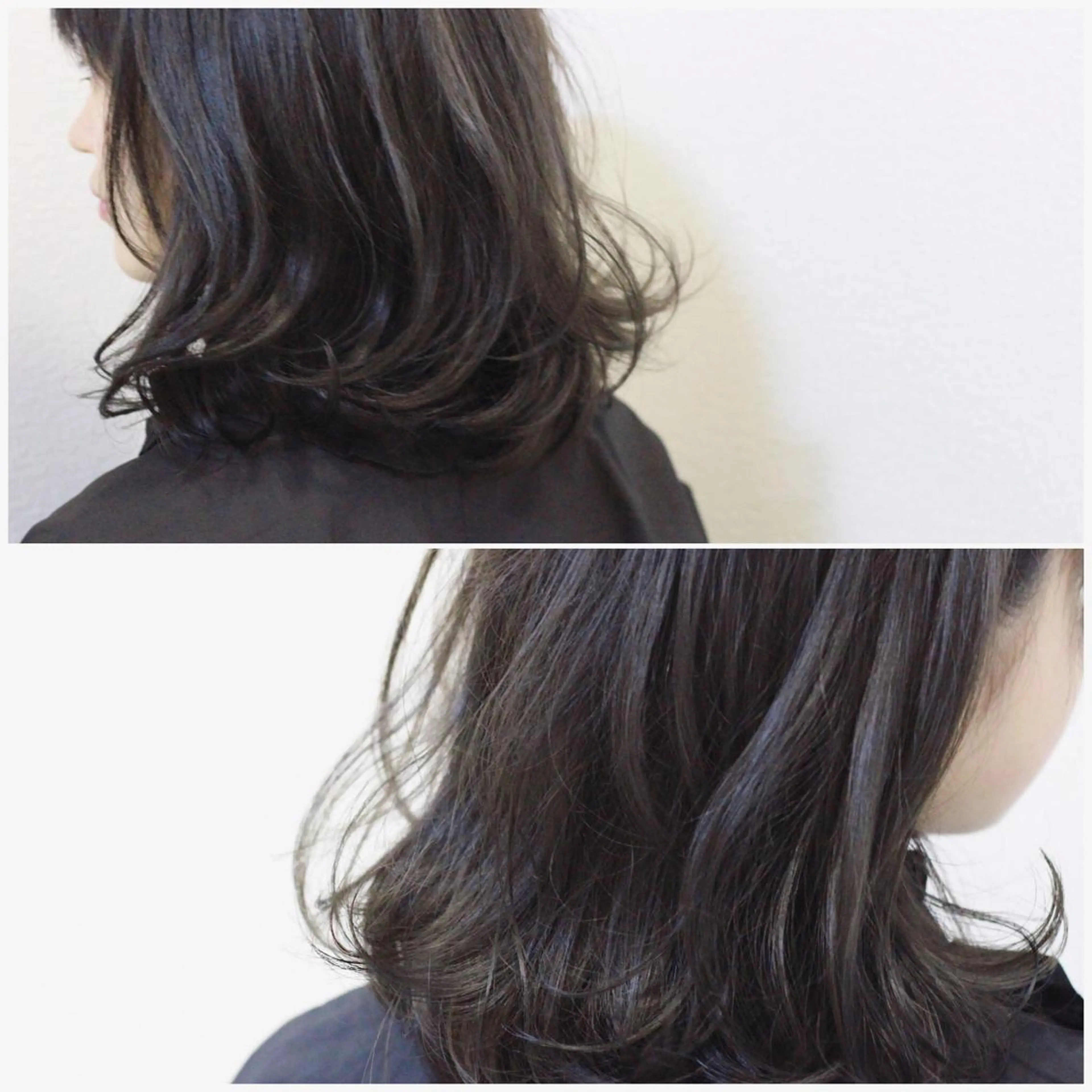 ミディアム カラー アッシュ ダークアッシュ ヘアカラー Viage （ビアージュ）のヘアスタイル