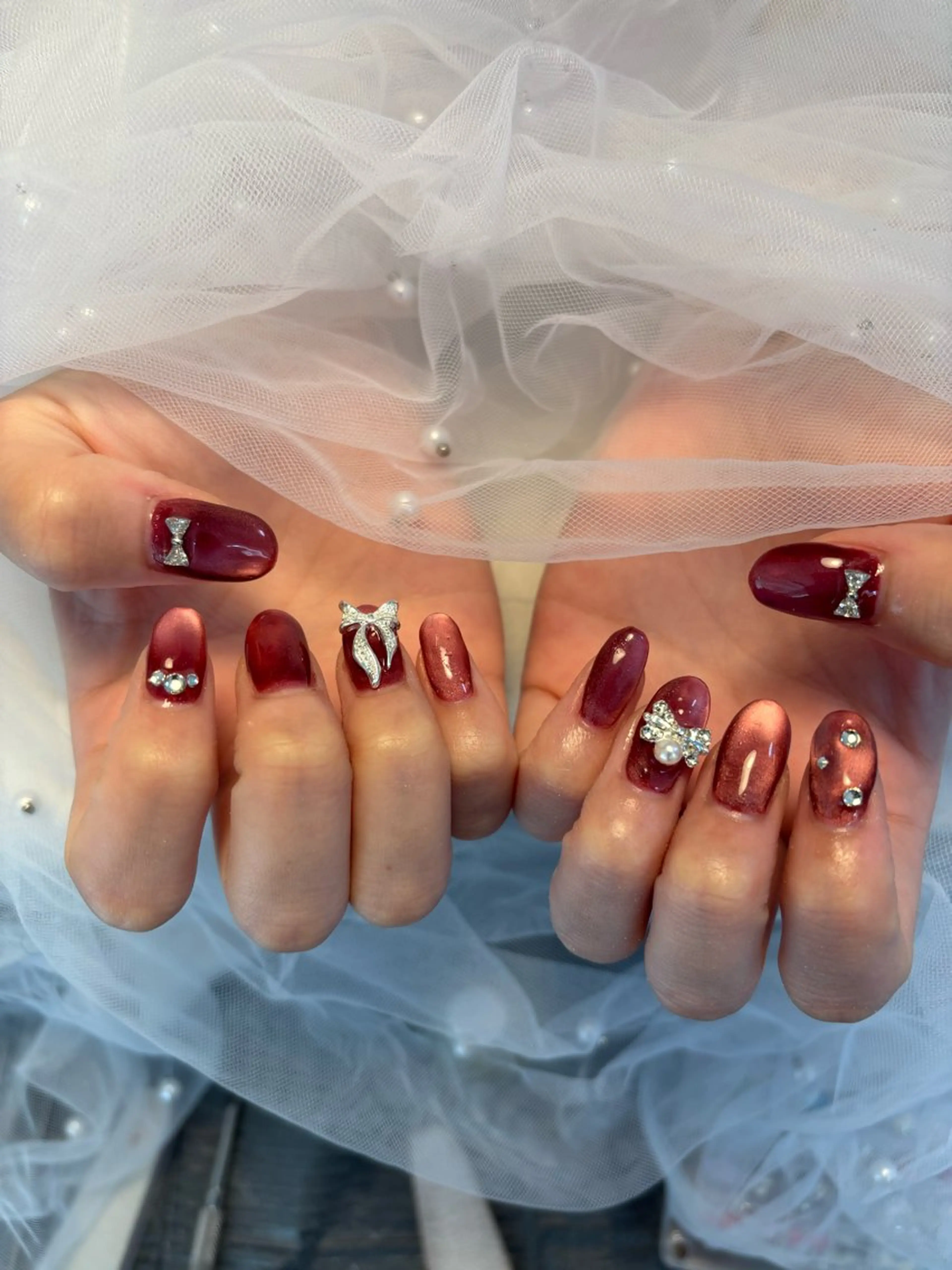 ネイル フラッシュネイル フットネイル フレンチネイル ジェルネイル ガラスフレンチ ハンドネイル Nail salon Natulalのネイルデザイン