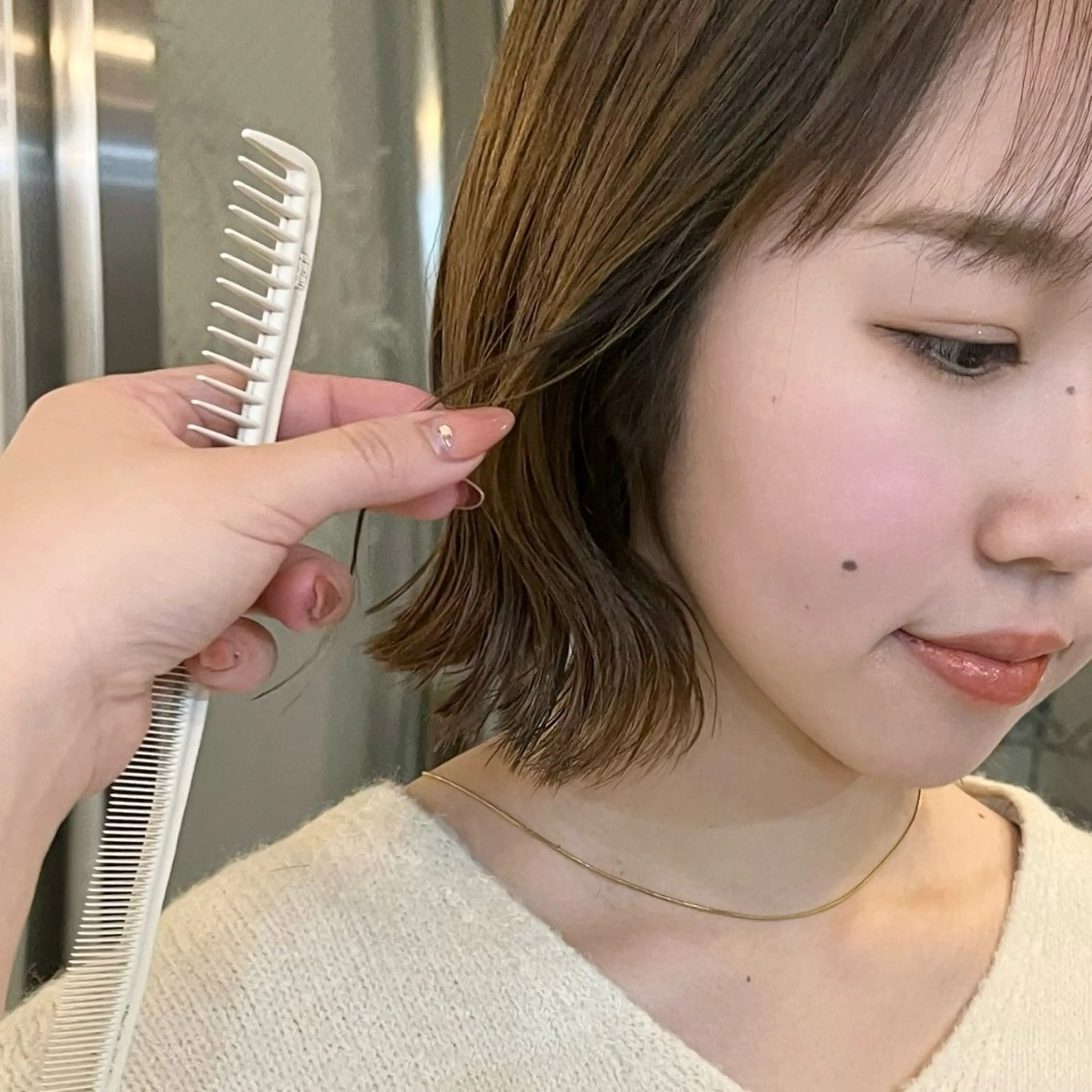 ショート カラー ブリーチ ブリーチなしカラー ボブ カット ヘアカラー トリートメント Yurika🕯️ 透明感カラー/ボブのヘアスタイル