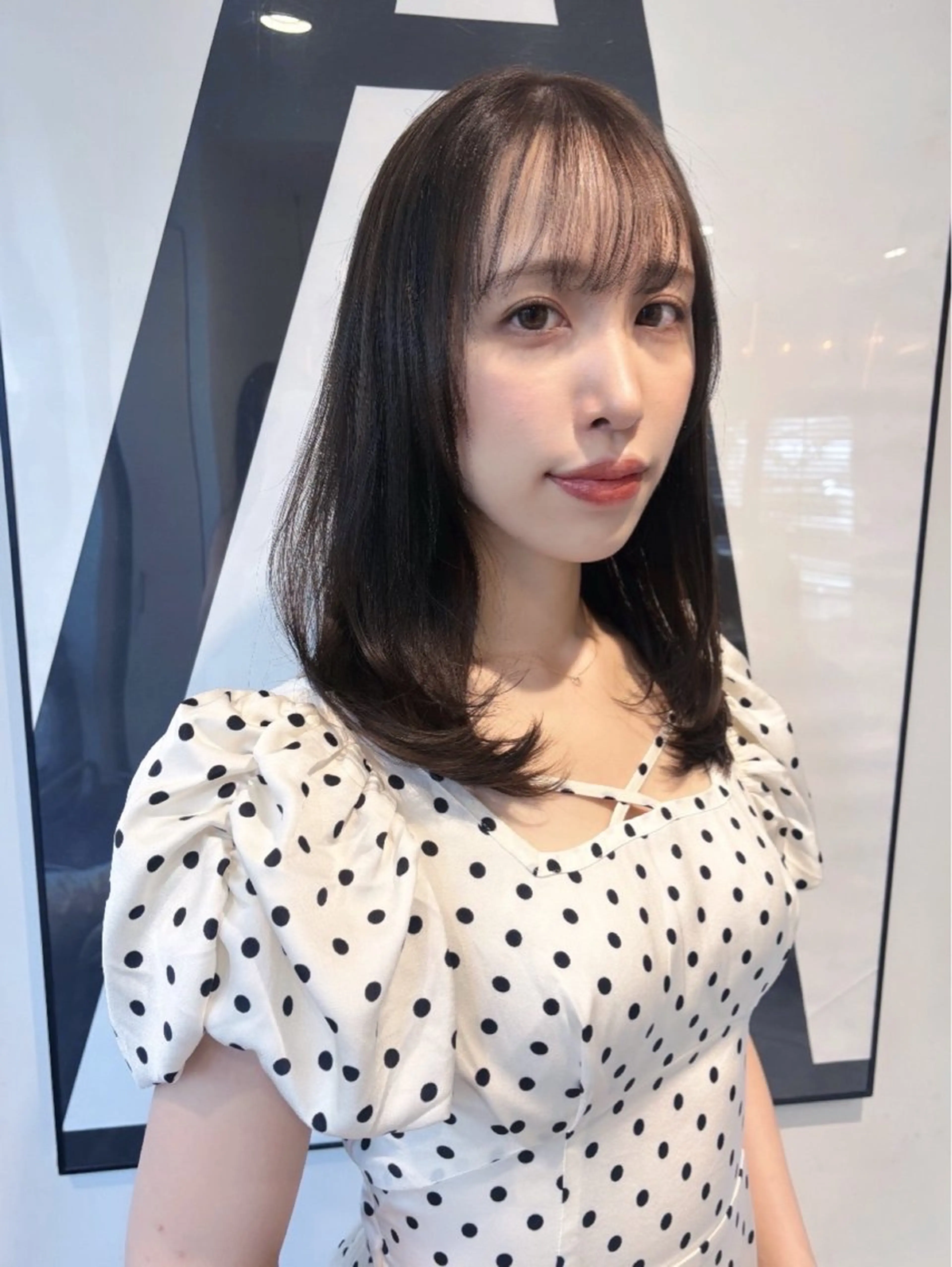 ミディアム カラー ヘアカラー ワンホン/韓国ヘア 🤍amiのヘアスタイル