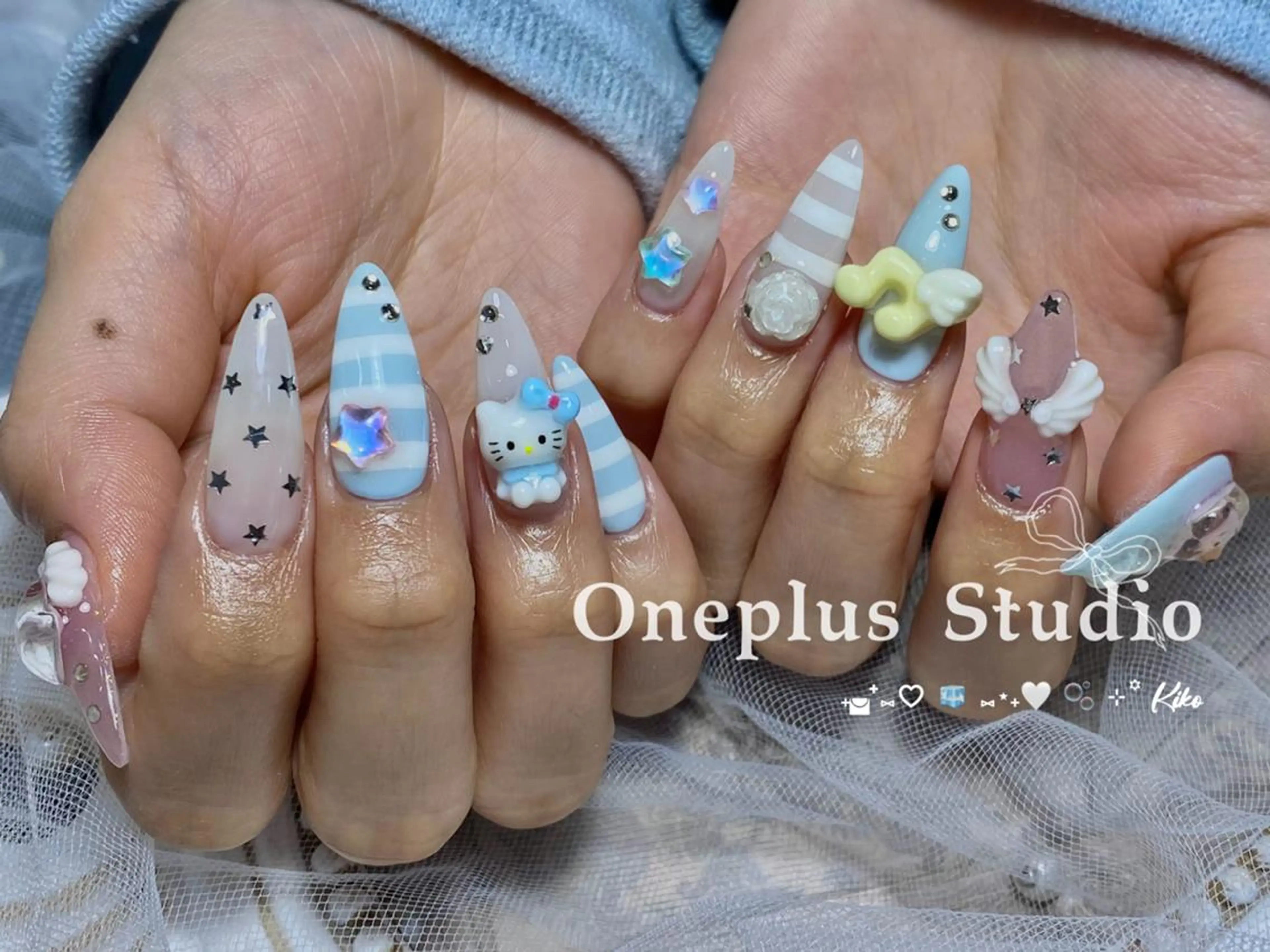 ネイル アニマル柄 ボルドー ブラウン フレンチネイル マグネットネイル One plus StudioNailのネイルデザイン