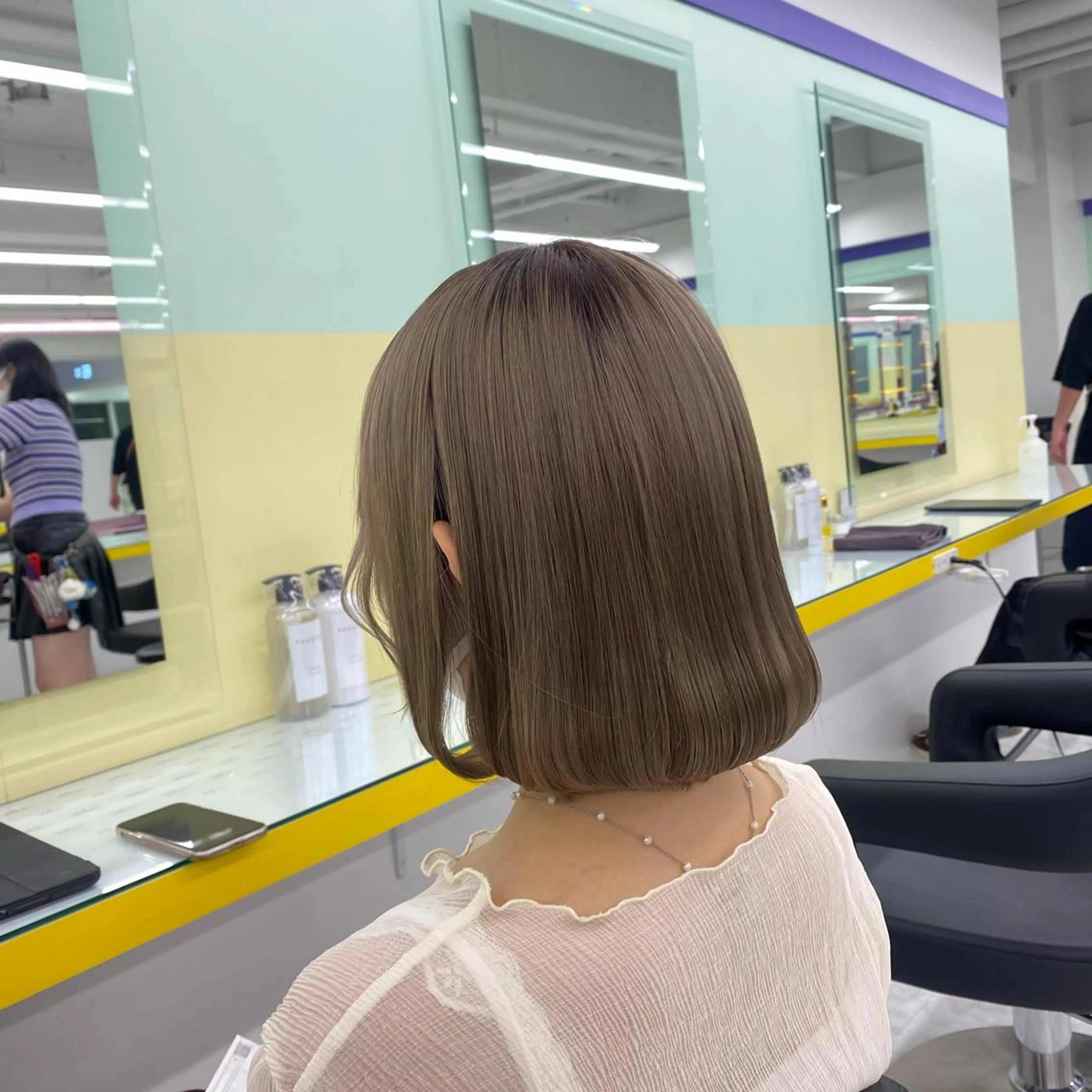 セミロング カラー ヘアアレンジ GOTODAY shair salon 横浜mare店所属・透明感抜群カラー mai🍑♡のヘアスタイル