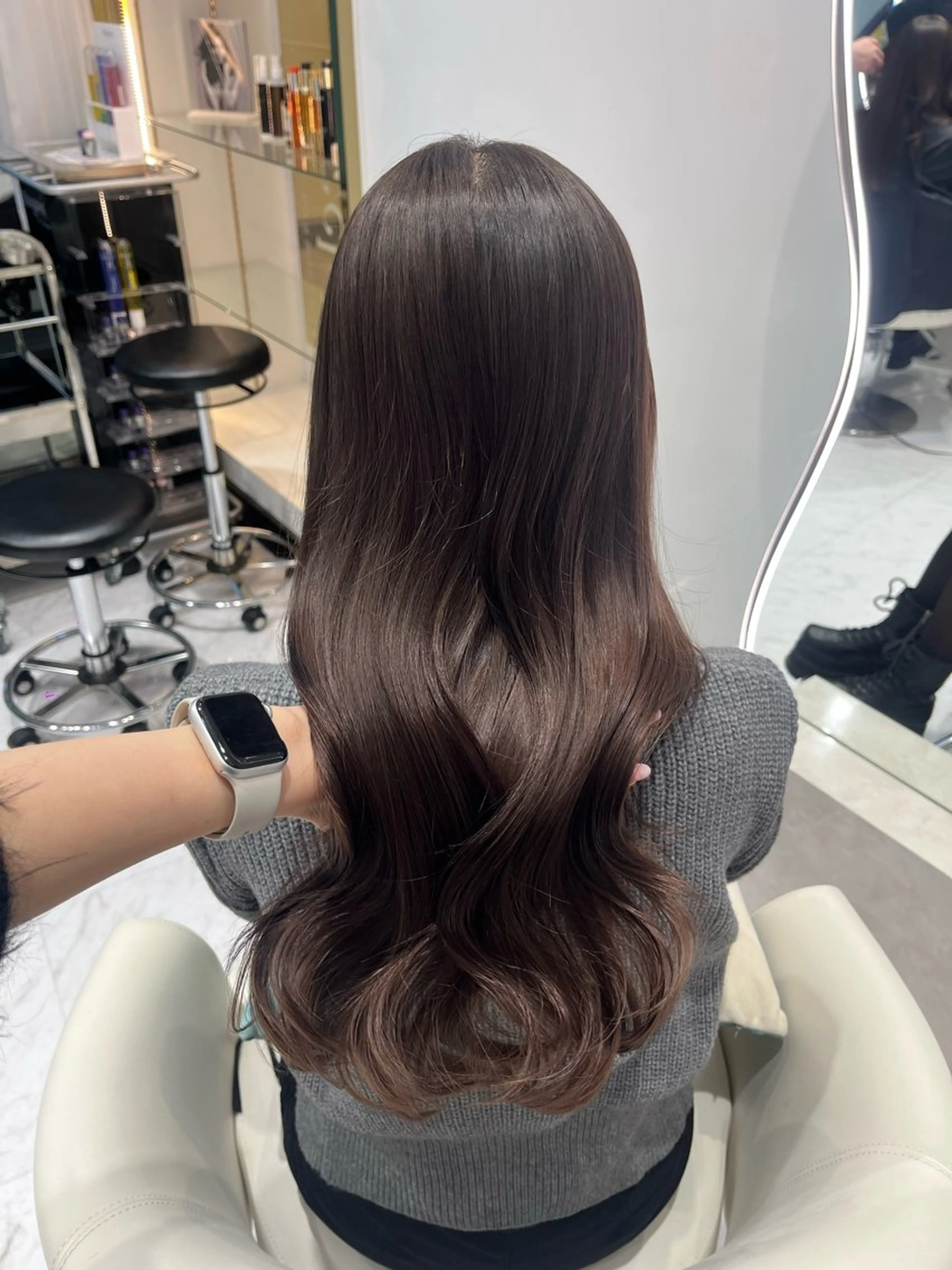 ロング カット ヘアカラー トリートメント 名古屋/透明感カラー /韓国ヘア/高木梨帆のヘアスタイル