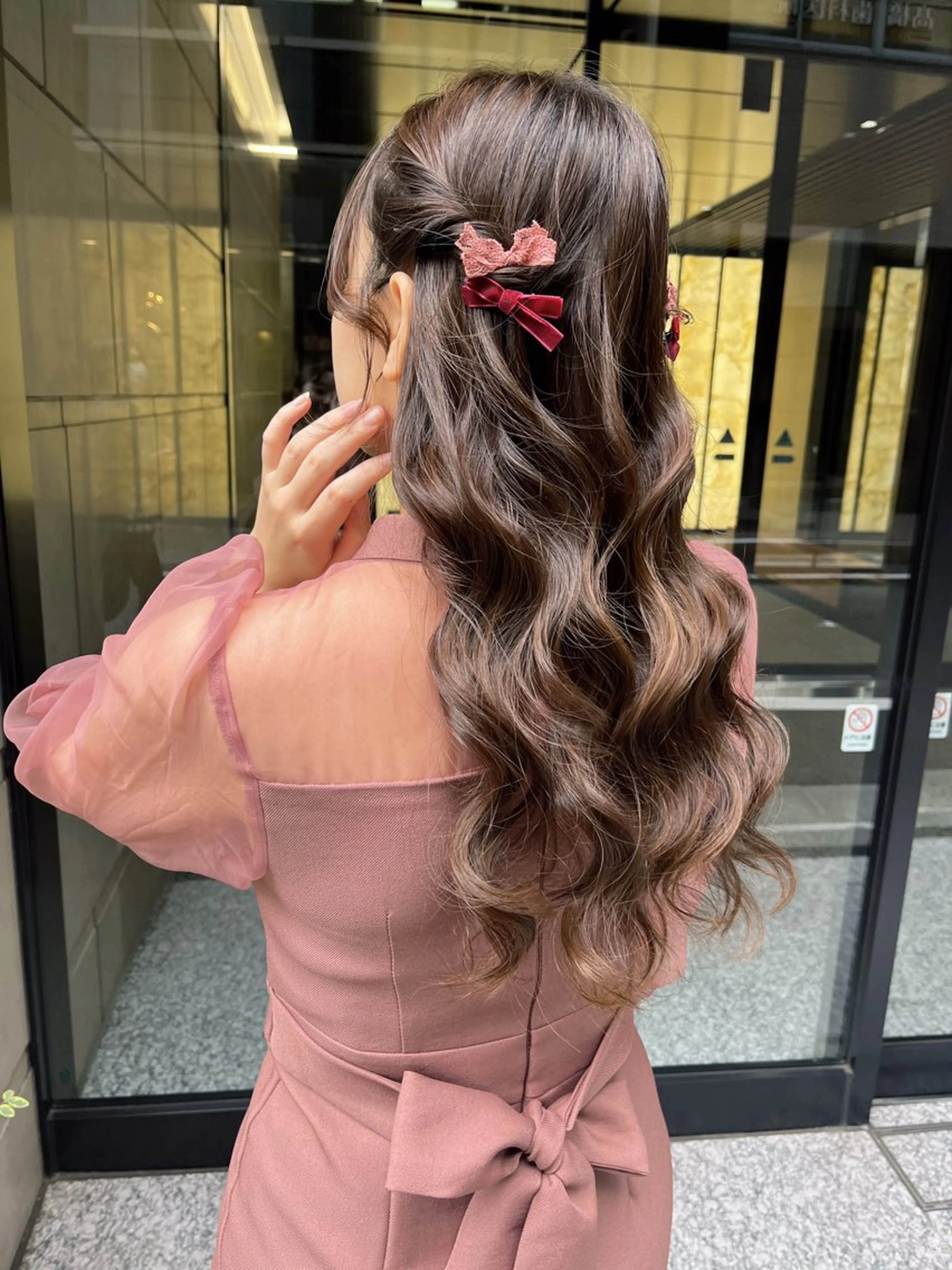 セミロング ヘアアレンジ ヘアセット ⭐️ アユミ⭐️のヘアスタイル