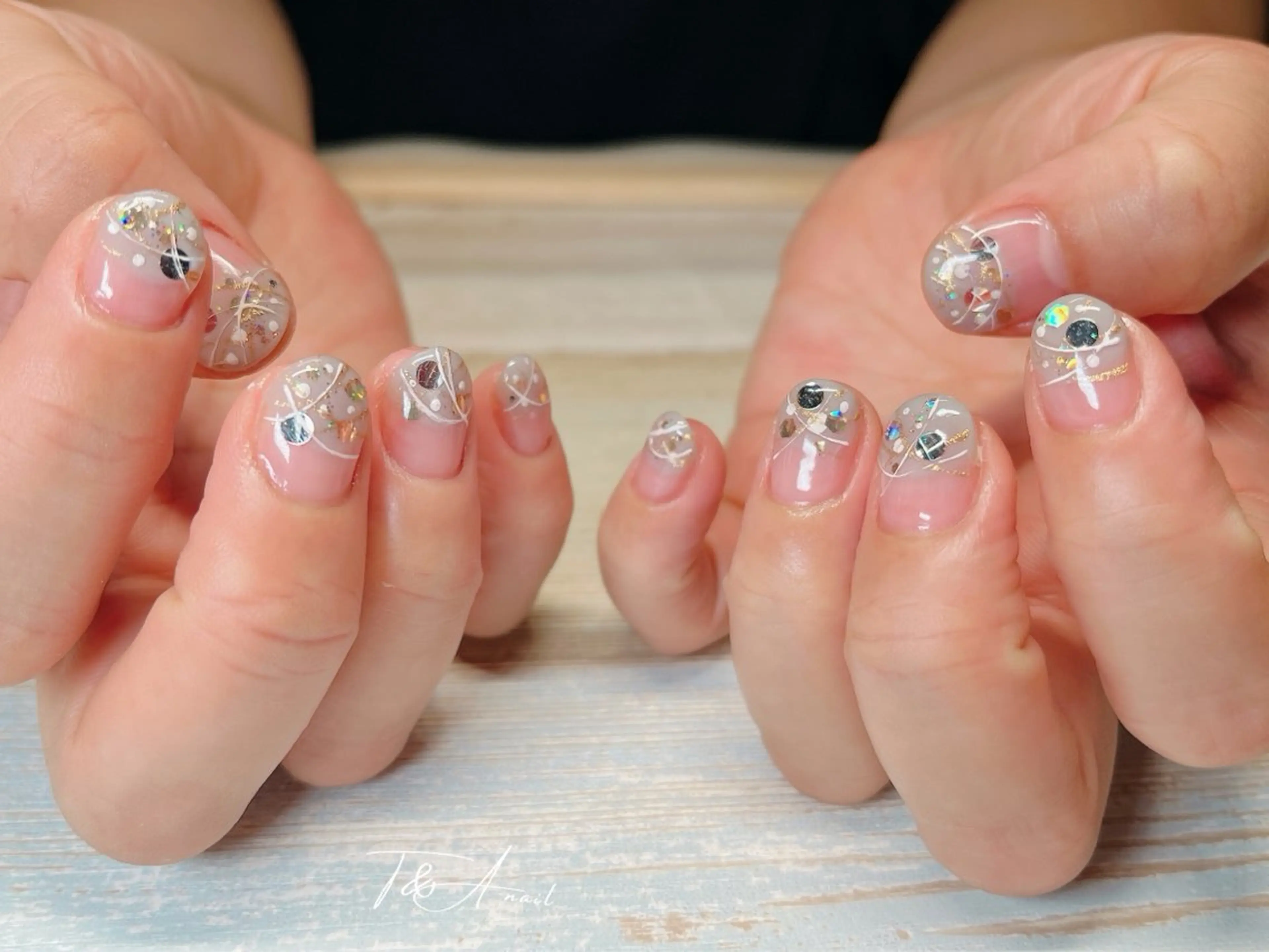 ネイル フレンチネイル ジェルネイル スカルプネイル ショートネイル 夏ネイル ハンドネイル T&A nailのネイルデザイン