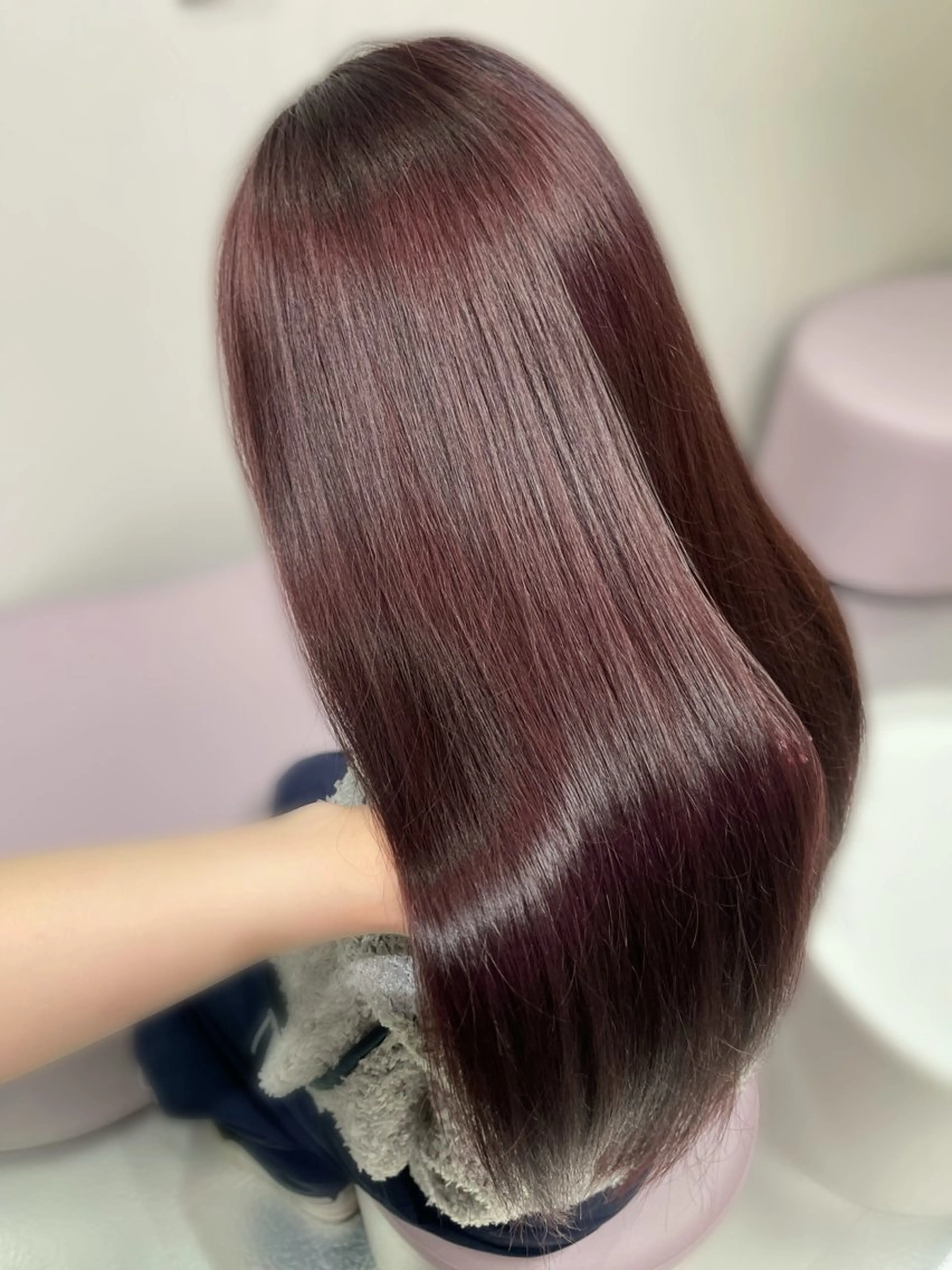 ロング カラー ブラウンカラー ピンクカラー ピンクブラウン ヘアカラー トリートメント MEI / ブリーチカラー/名駅のヘアスタイル