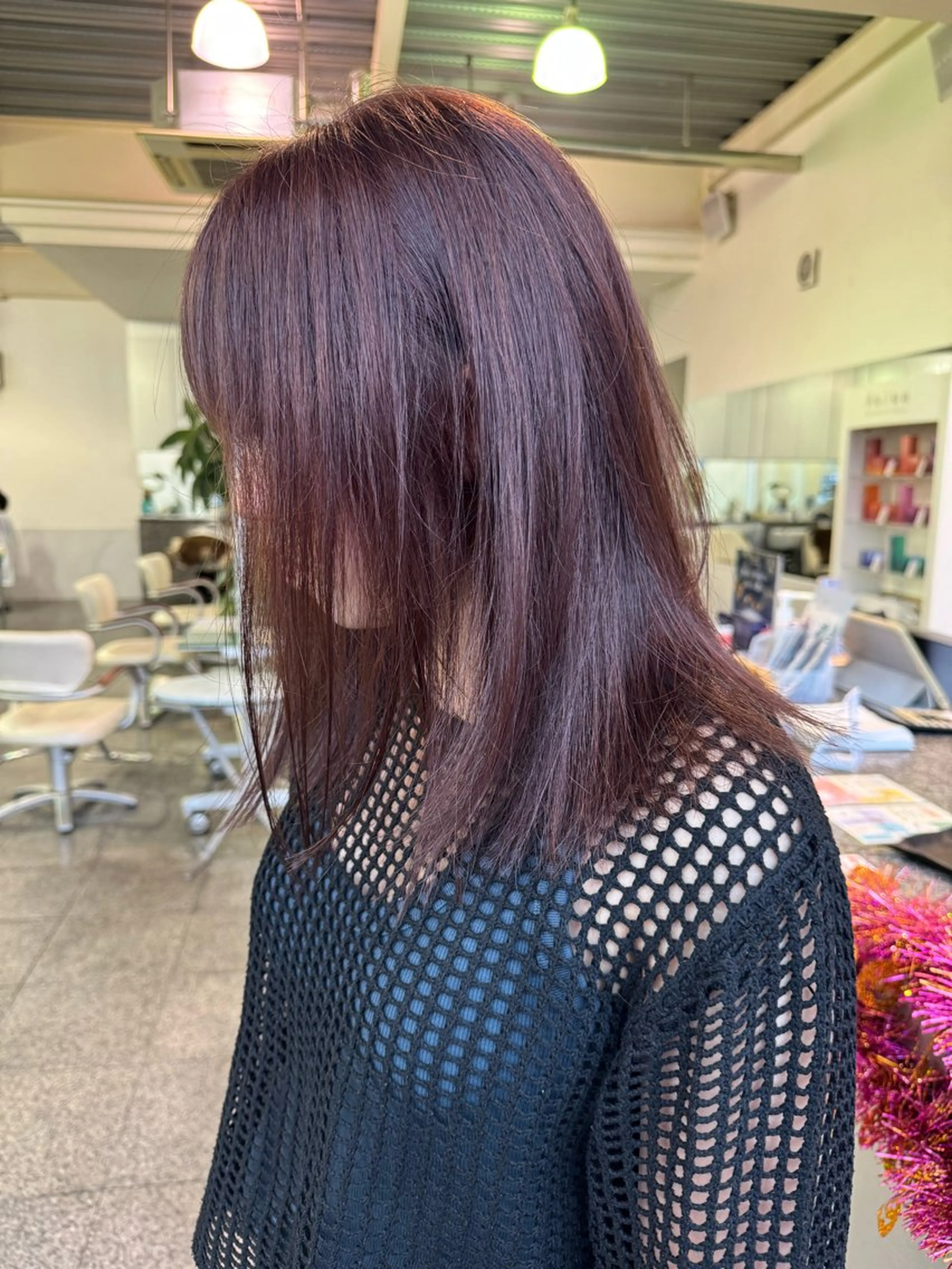 セミロング カラー ブラウンカラー ラベンダーカラー ラベンダーブラウン カット ヘアカラー トリートメント 🫧ヒシダアキ /taboo🫧のヘアスタイル