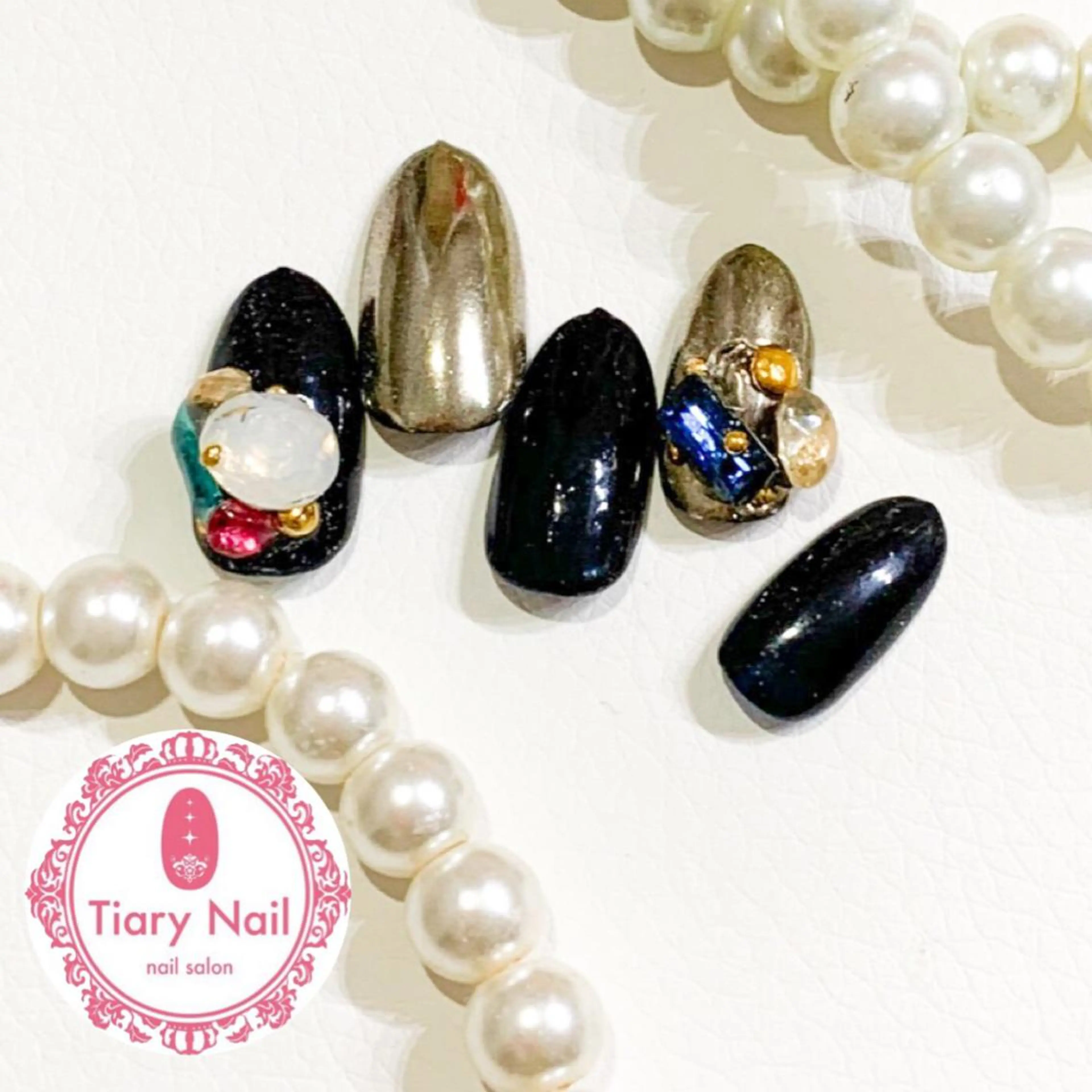 ネイル 桜ネイル 長さ出し スカルプネイル 💗🪽Tiary Nail🪽💗のネイルデザイン