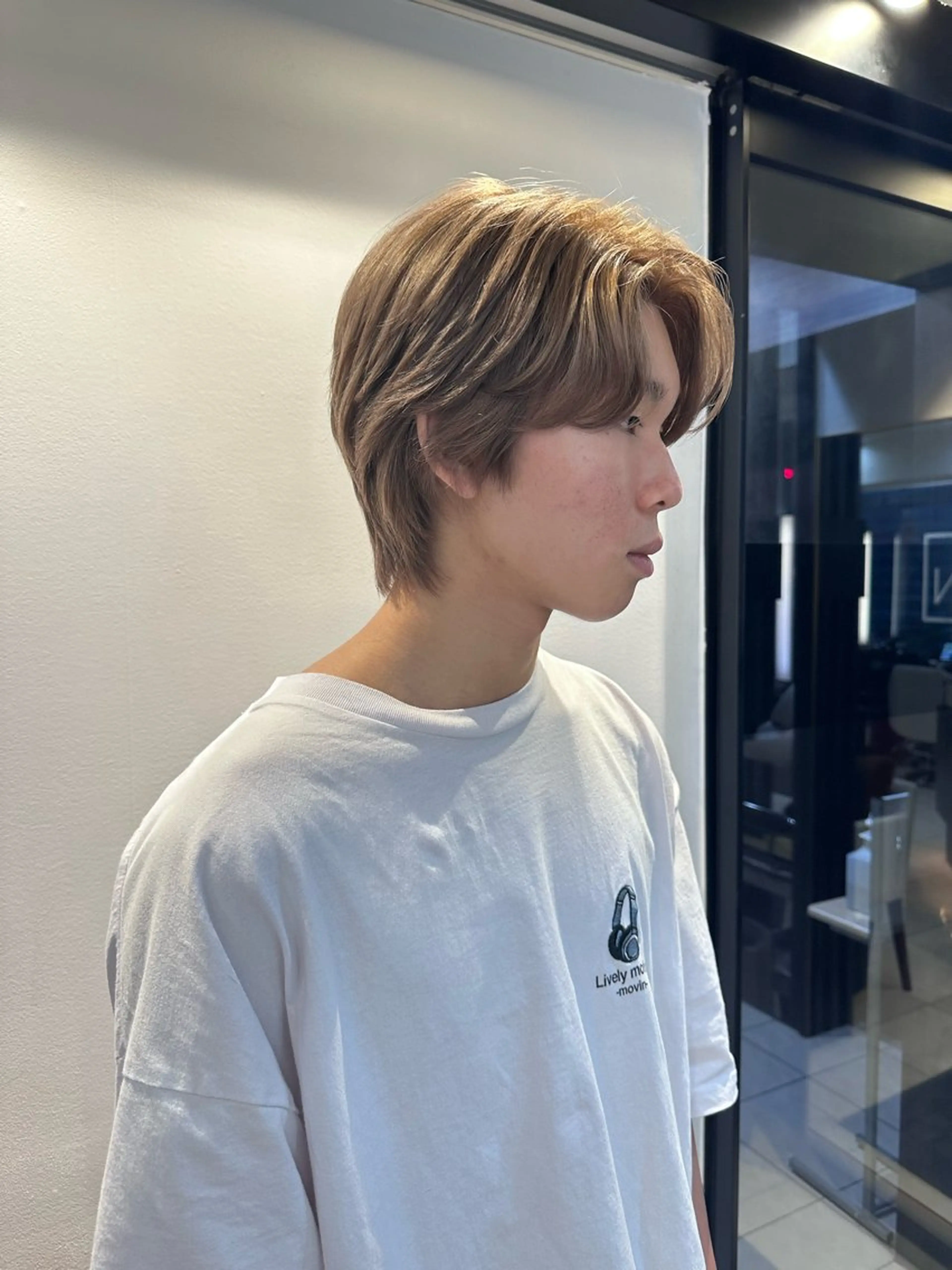 メンズ センターパート mio/【日本橋】 パーマモデルのヘアスタイル