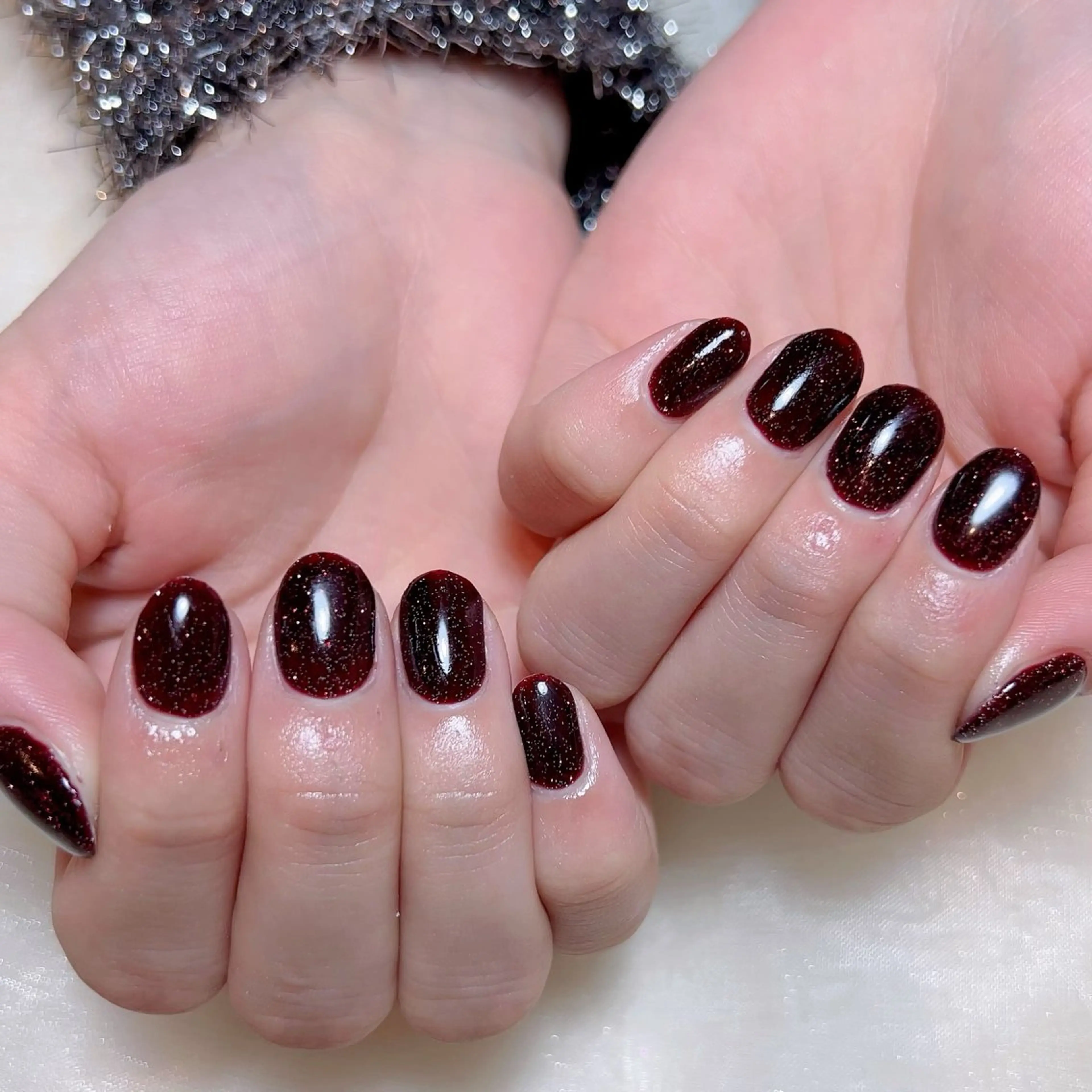 メンズ ネイル メンズ韓国風 アートネイル オーロラネイル ガーリー キラキラネイル ハンドネイル Nail salon 木にいるのネイルデザイン