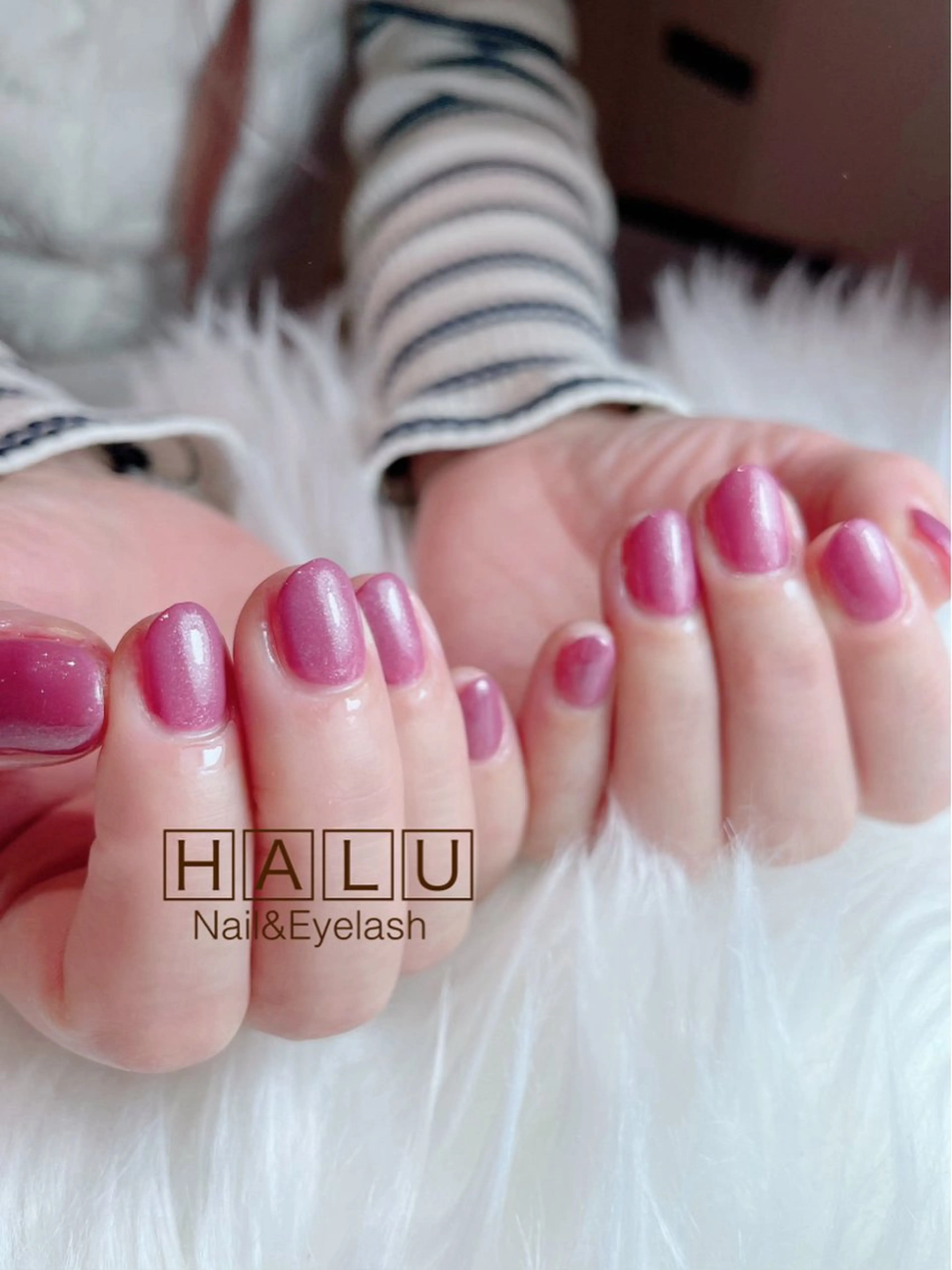 ネイル ラメ(グリッター) ワンカラーネイル HALU ハルのネイルデザイン