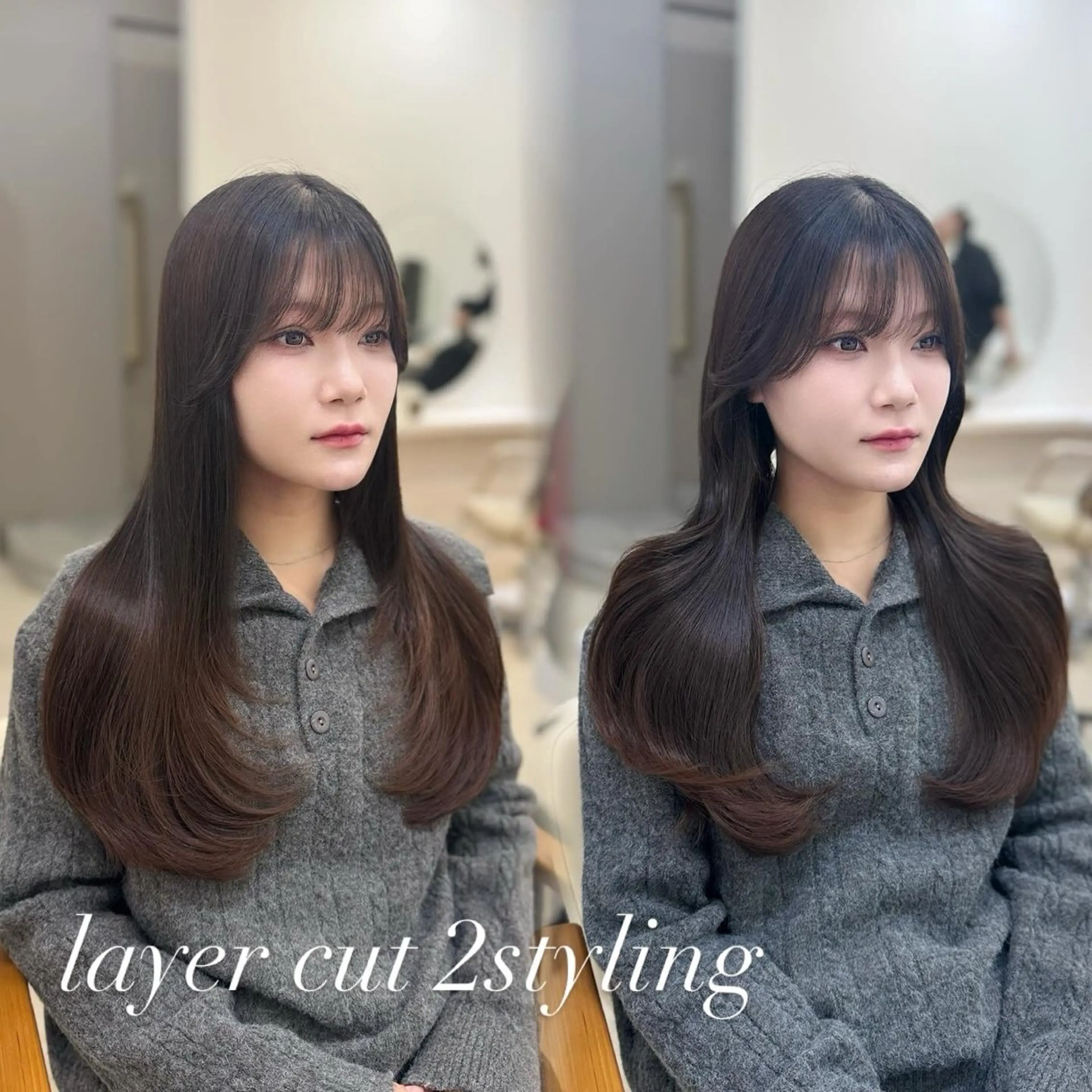 ロング 髪質改善韓国レイヤー SHIORI🦋のヘアスタイル