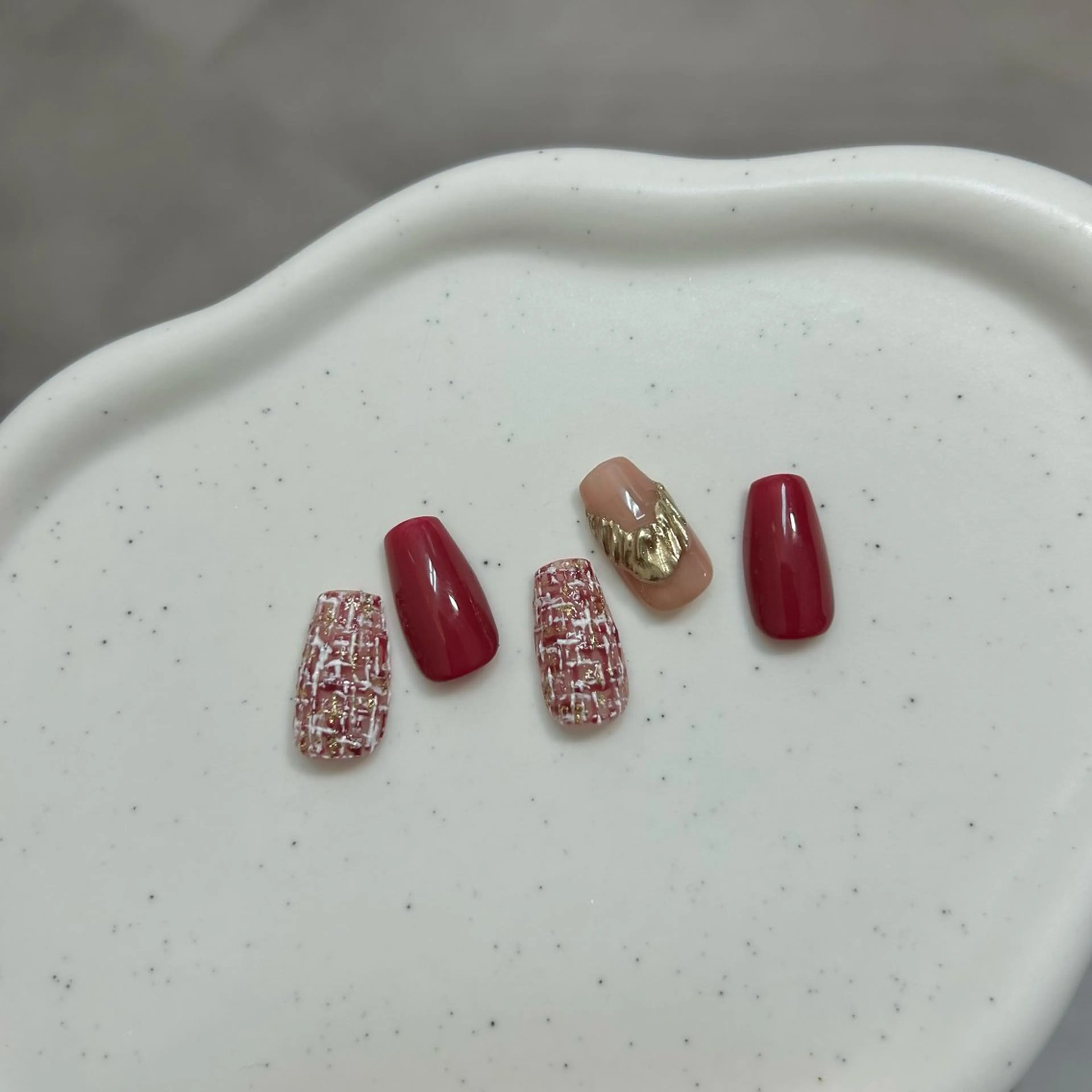 ネイル ツイードネイル 冬ネイル Lulea nail所属・Lulea nailのネイルデザイン