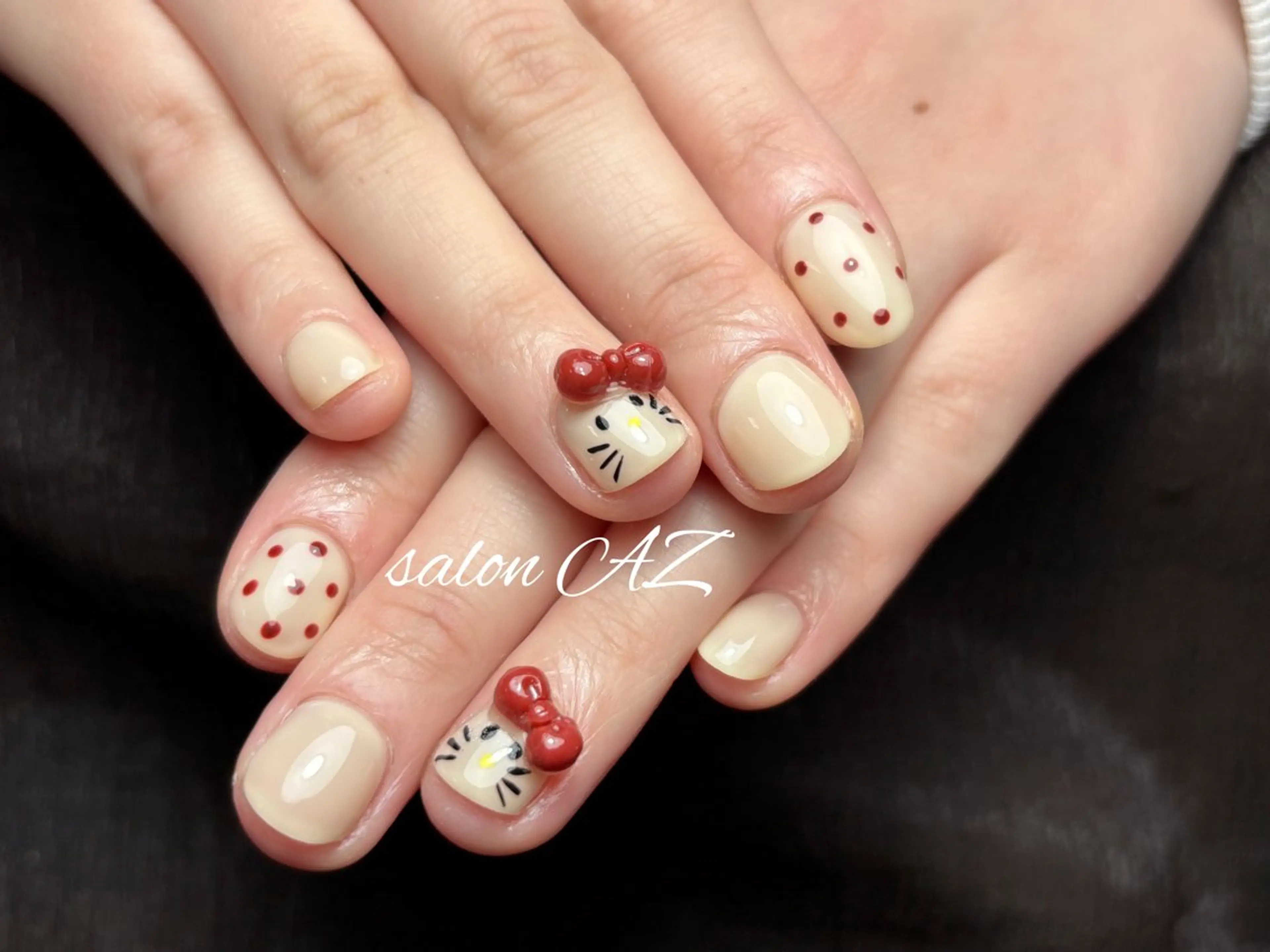 ネイル 桜ネイル 長さ出し フットネイル フレンチネイル ジェルネイル salon AZのネイルデザイン