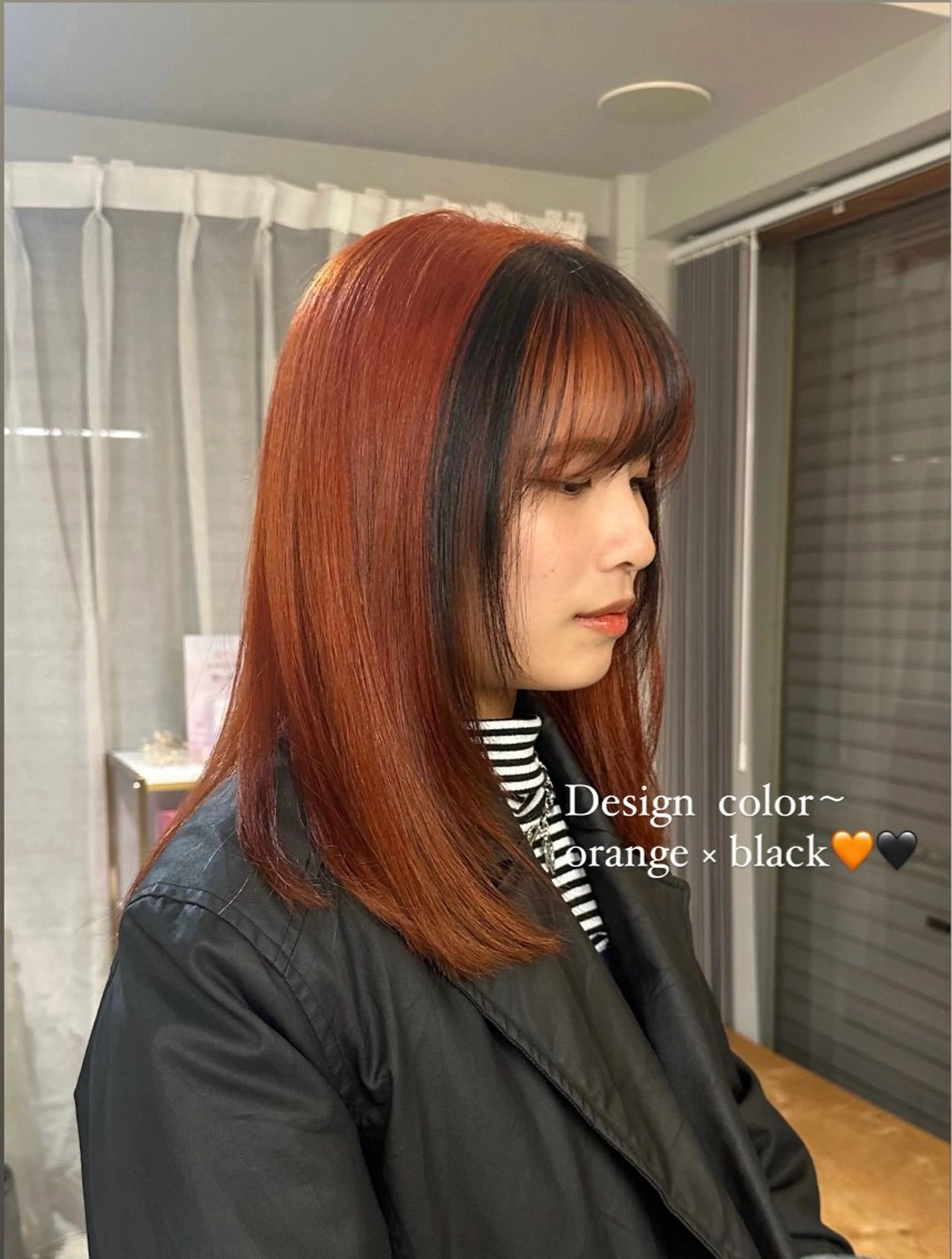 ミディアム カラー ブリーチ 顔周りカット cipre あゆみのヘアスタイル