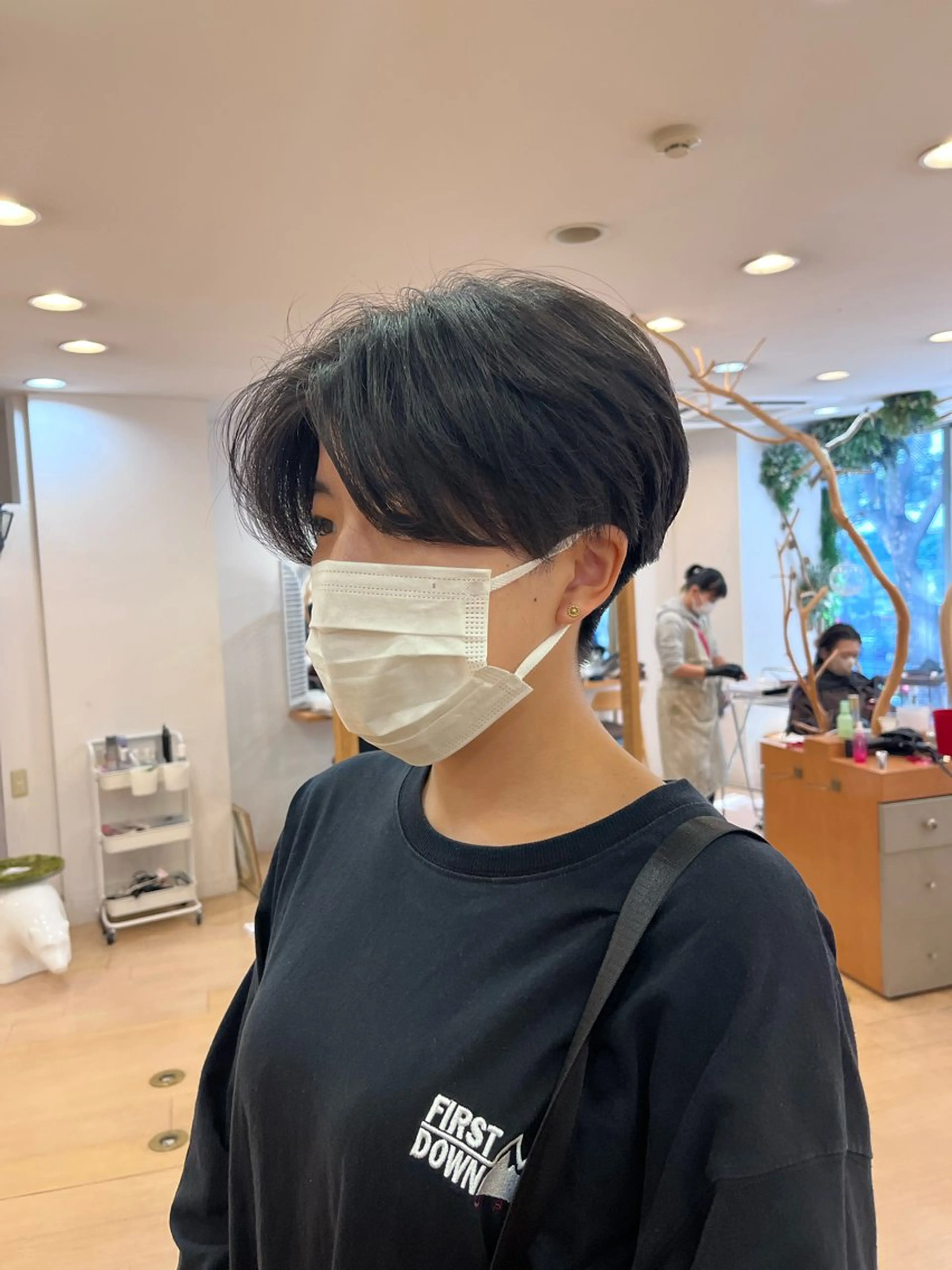 ショート メンズ センターパート メンズパーマ カット ヘアカラー 💠つたふうか/ 韓国/メンズヘア💠のヘアスタイル