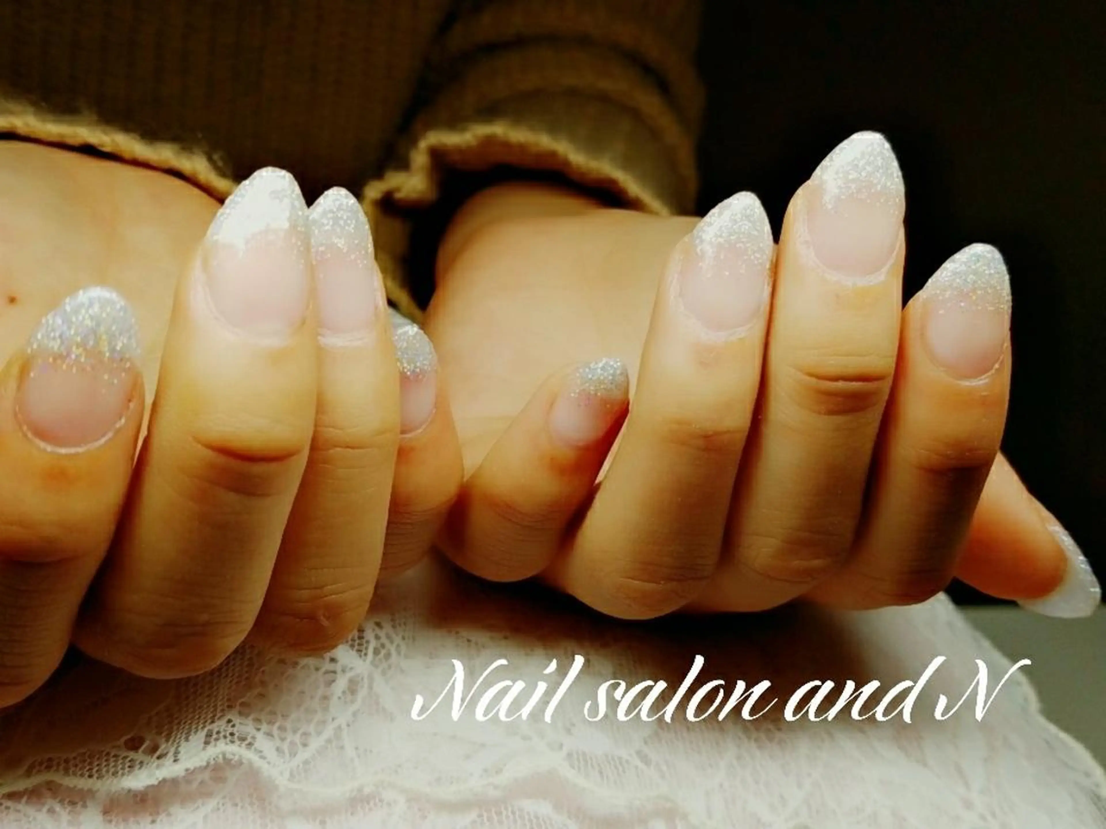 ネイル グラデーション ラメ(グリッター) ラメグラデーション and Nのネイルデザイン