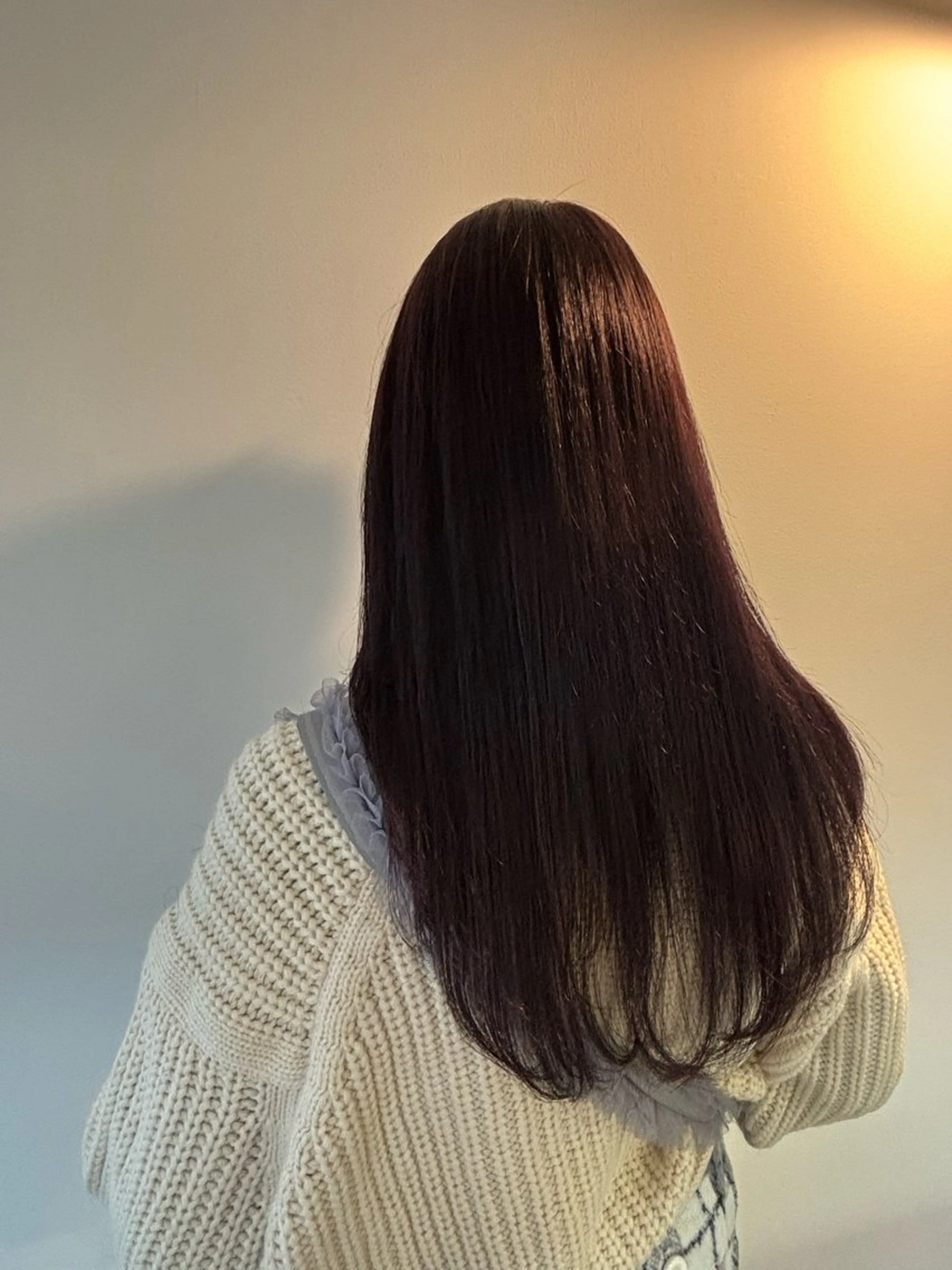 ロング カラー パープルカラー レイヤーカット 小嶋 咲輝のヘアスタイル