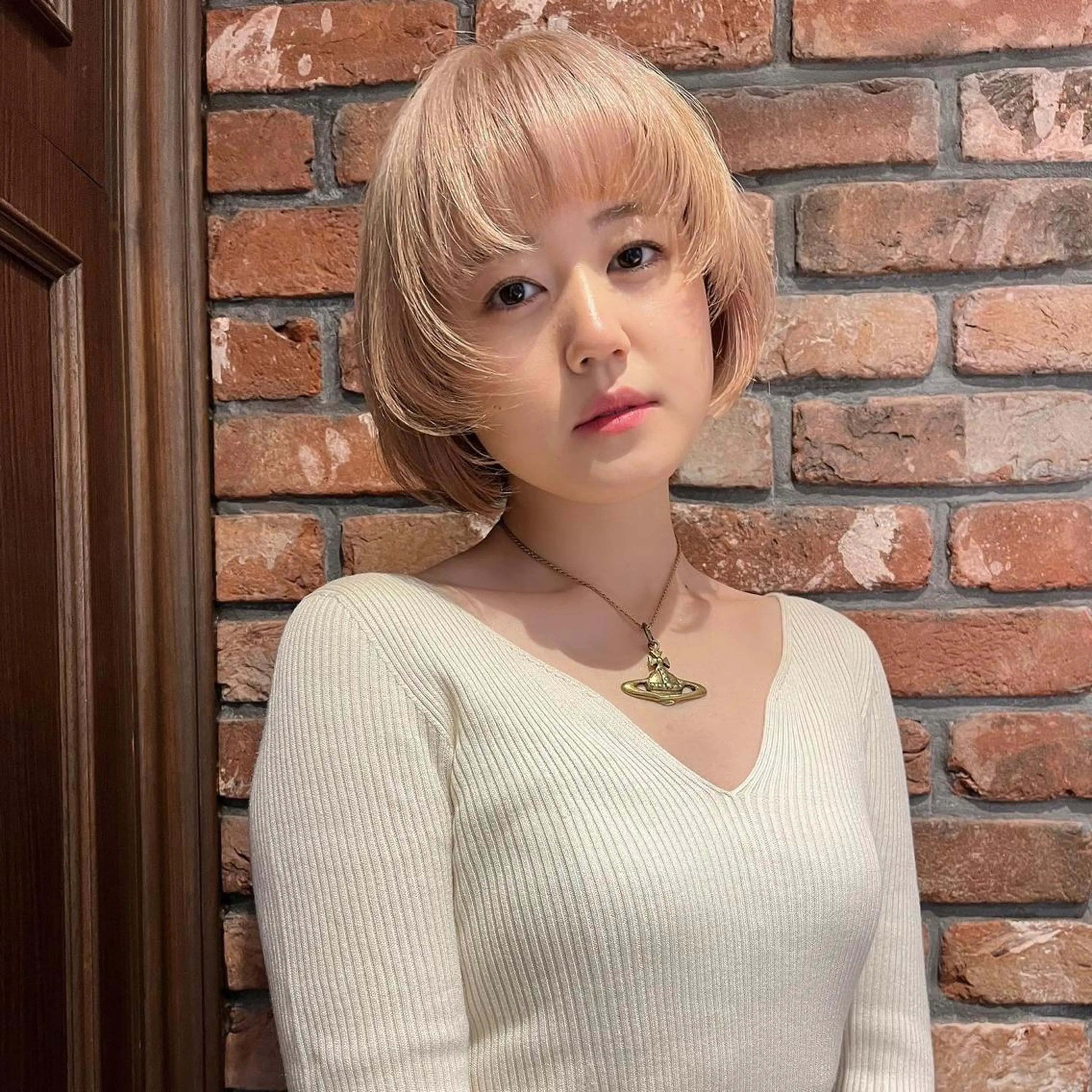 ケアブリーチ+透明感カラーの写真