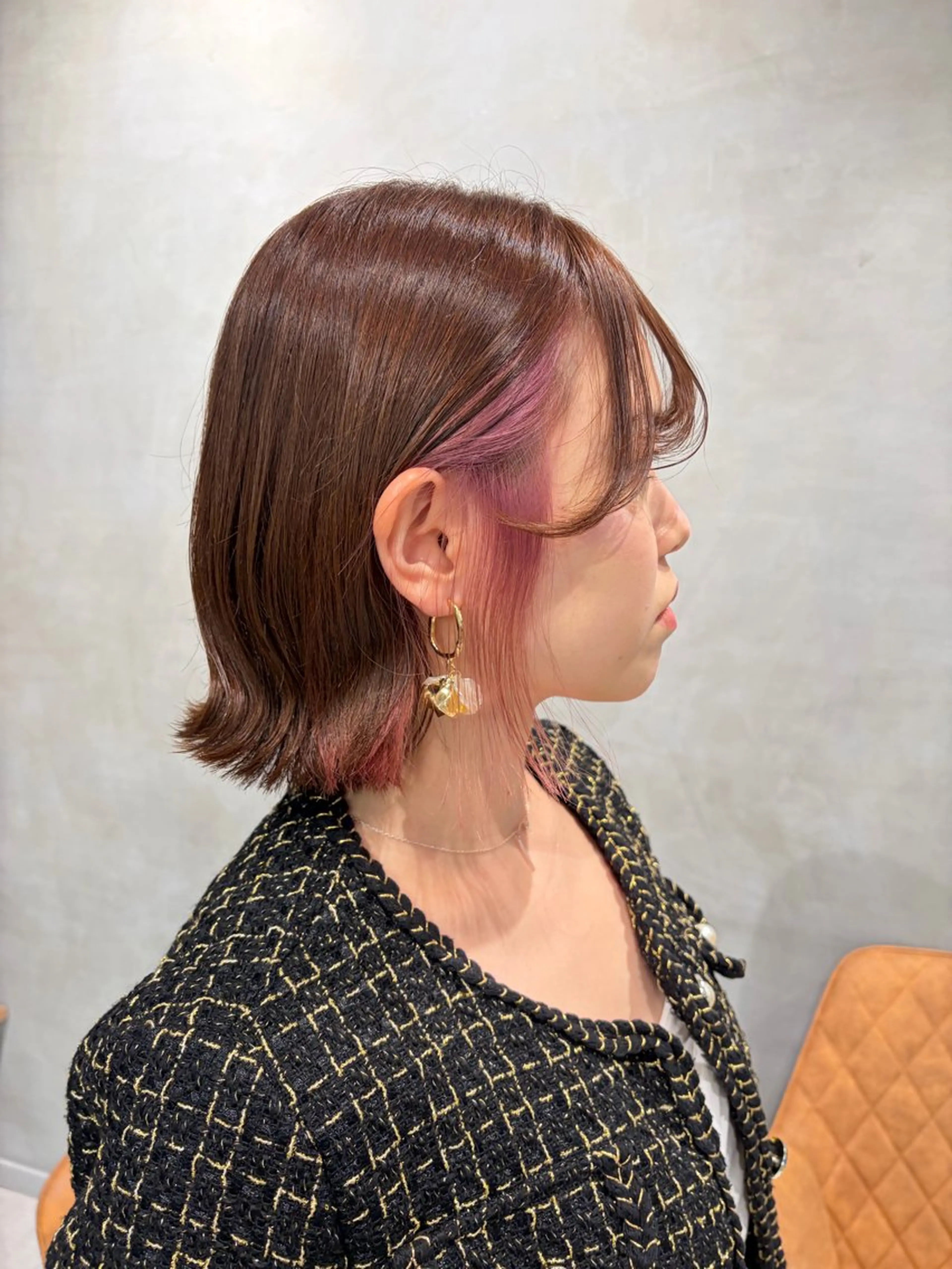 ショート カラー イヤリングカラー インナーカラー🎀/ Yuzukiのヘアスタイル