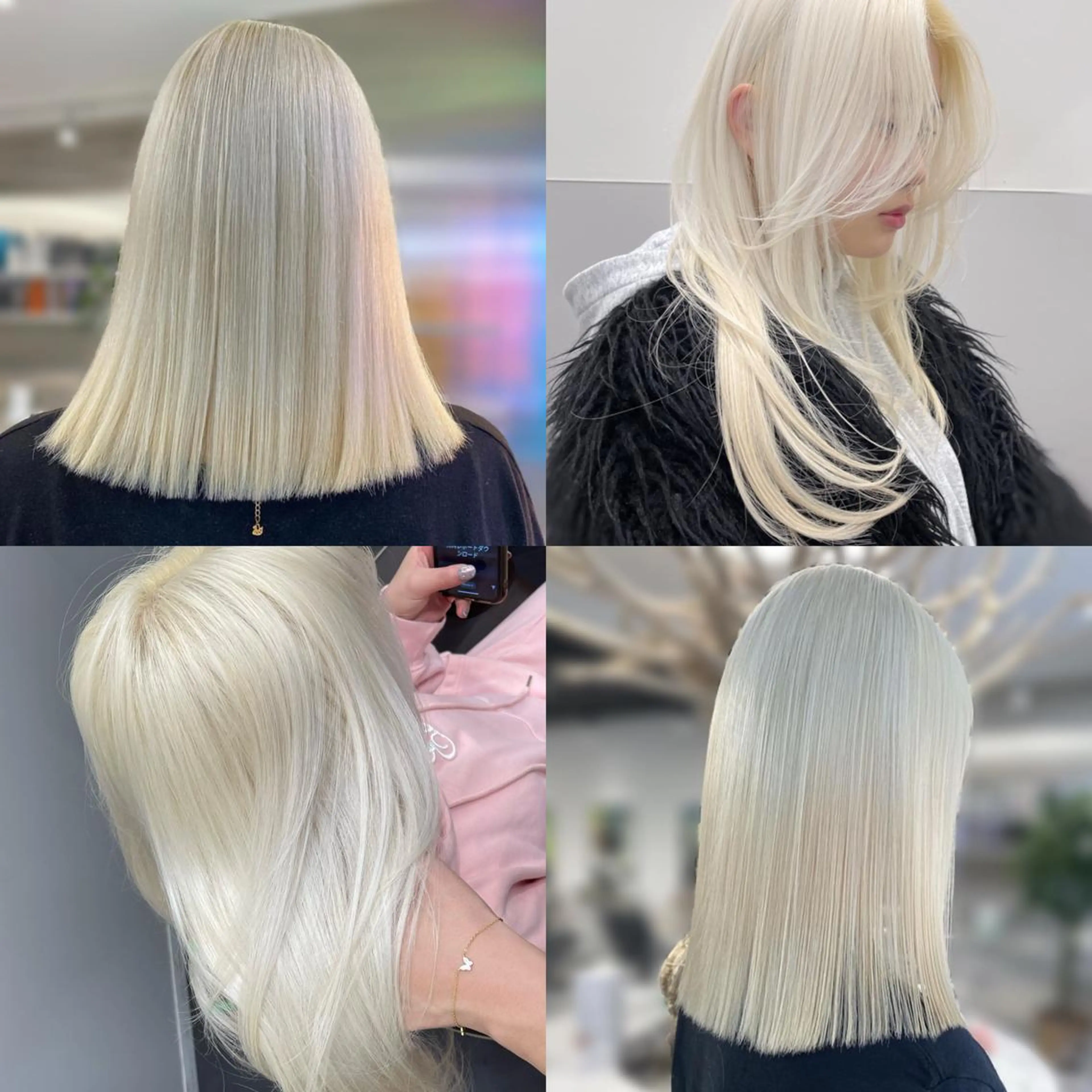 ミディアム カラー ヘアアレンジ ブリーチ 抜きっぱなしブロンド ブロンド ヘアカラー トリートメント mina 🌷のヘアスタイル