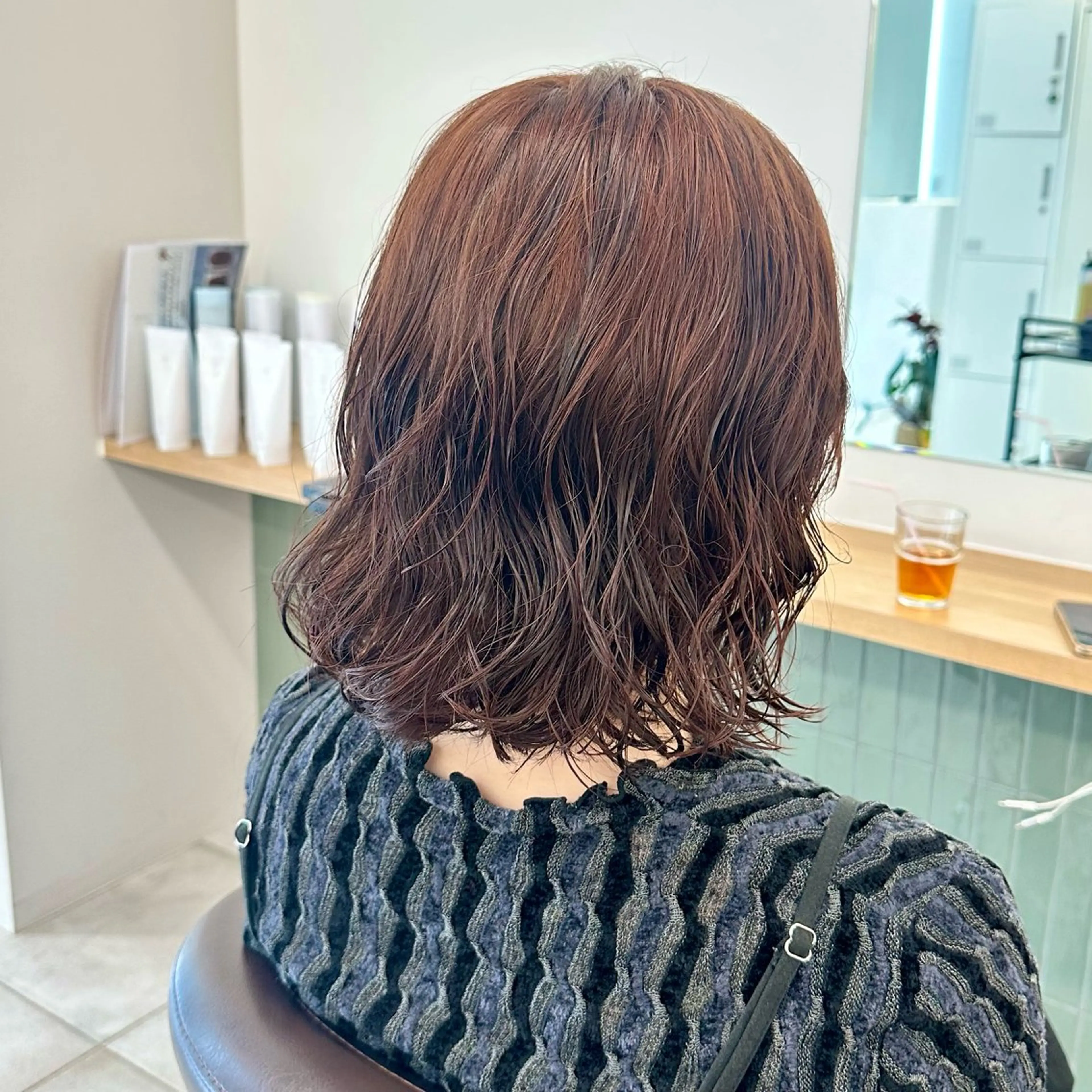 ミディアム カラー カット ヘアカラー トリートメント ブリーチなし/レイヤ ー特化🌈Tommyのヘアスタイル