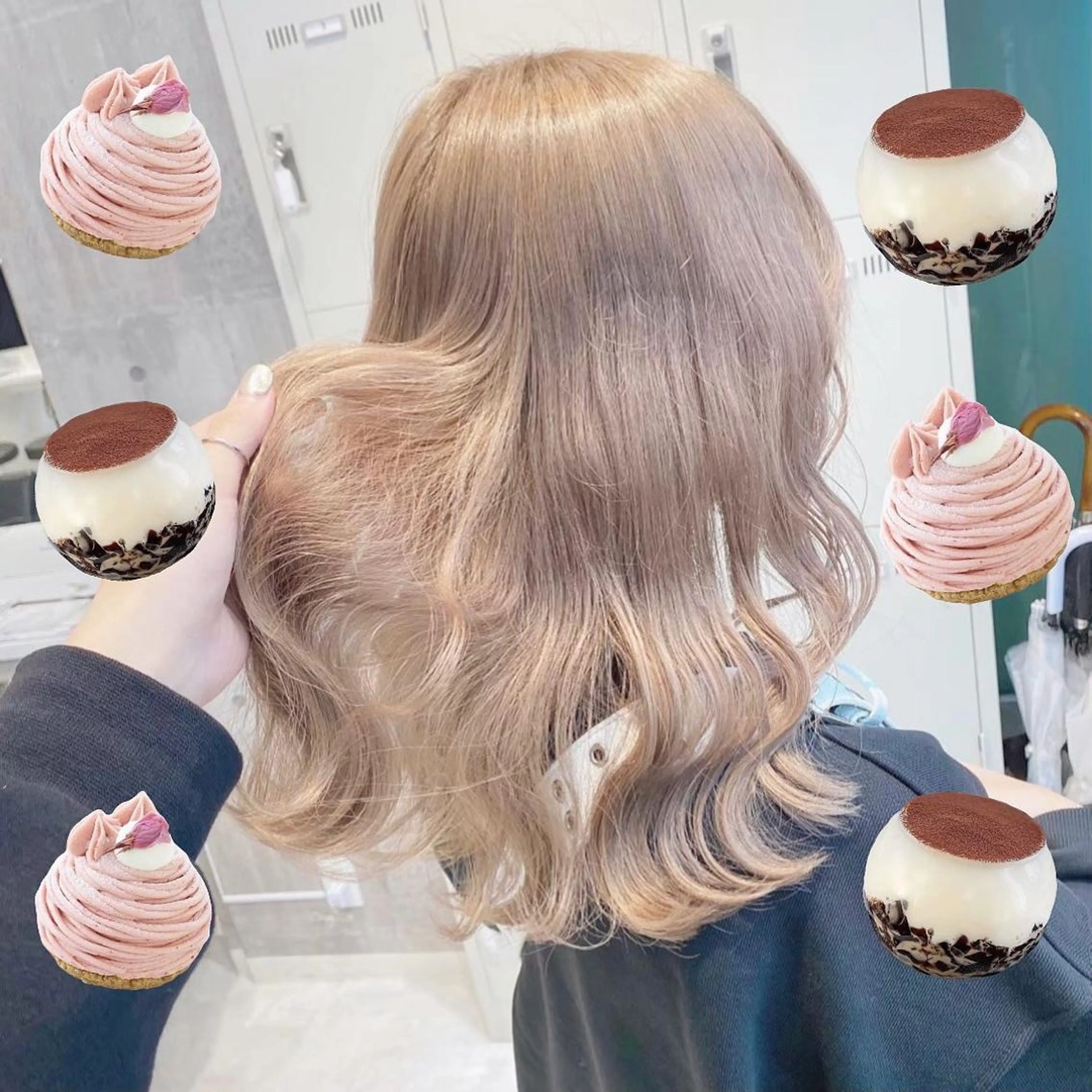 セミロング カラー アッシュ アッシュグレー アッシュグレージュ バレイヤージュ ミストバング ヘアカラー トリートメント ヘアセット 韓国ヘア特化💍 tiam💍ブリーチのヘアスタイル