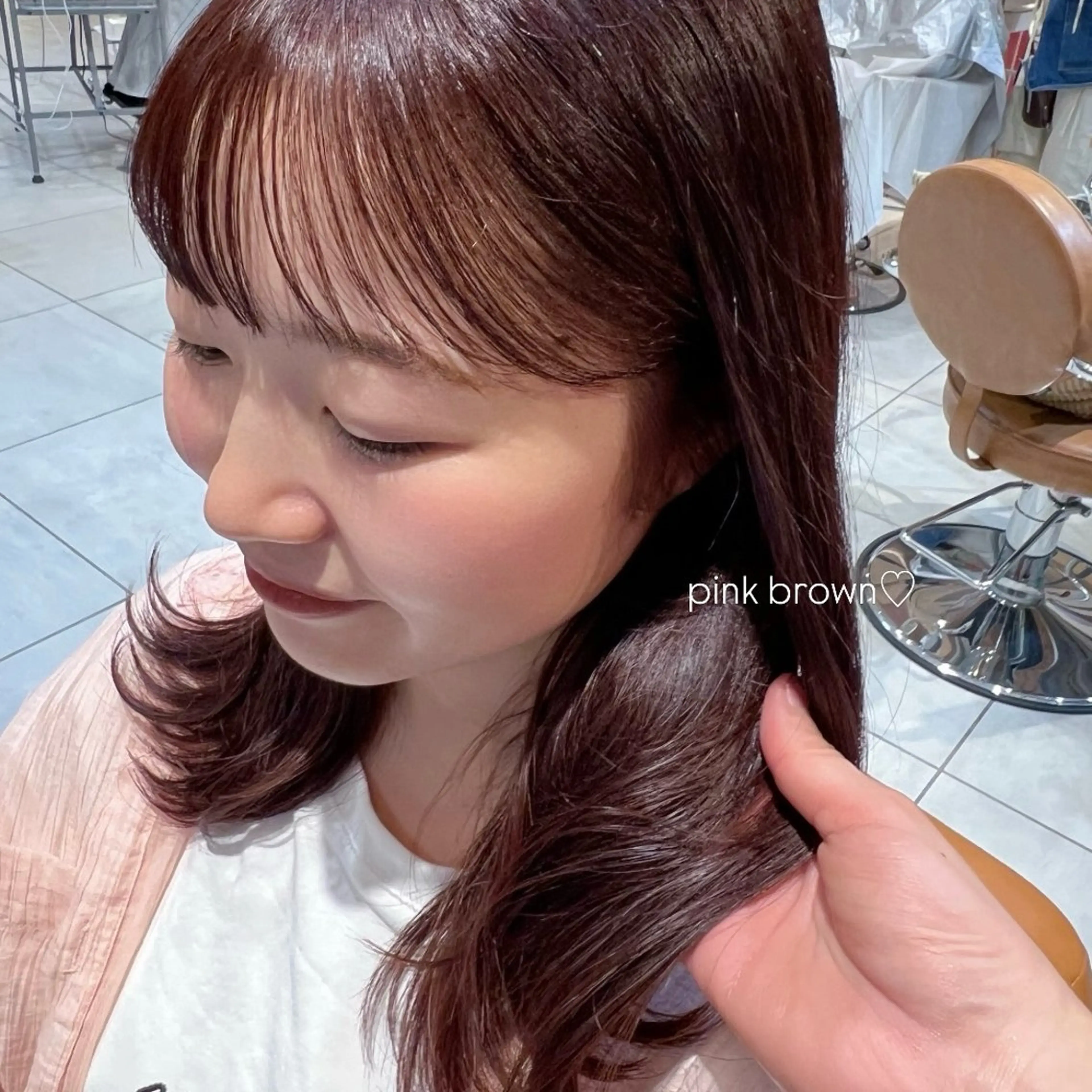 ミディアム カラー ブリーチ ブラウンカラー ブリーチなしカラー ピンクカラー ピンクブラウン 🩰暖色/おベージュ /ayano🥣🫧のヘアスタイル
