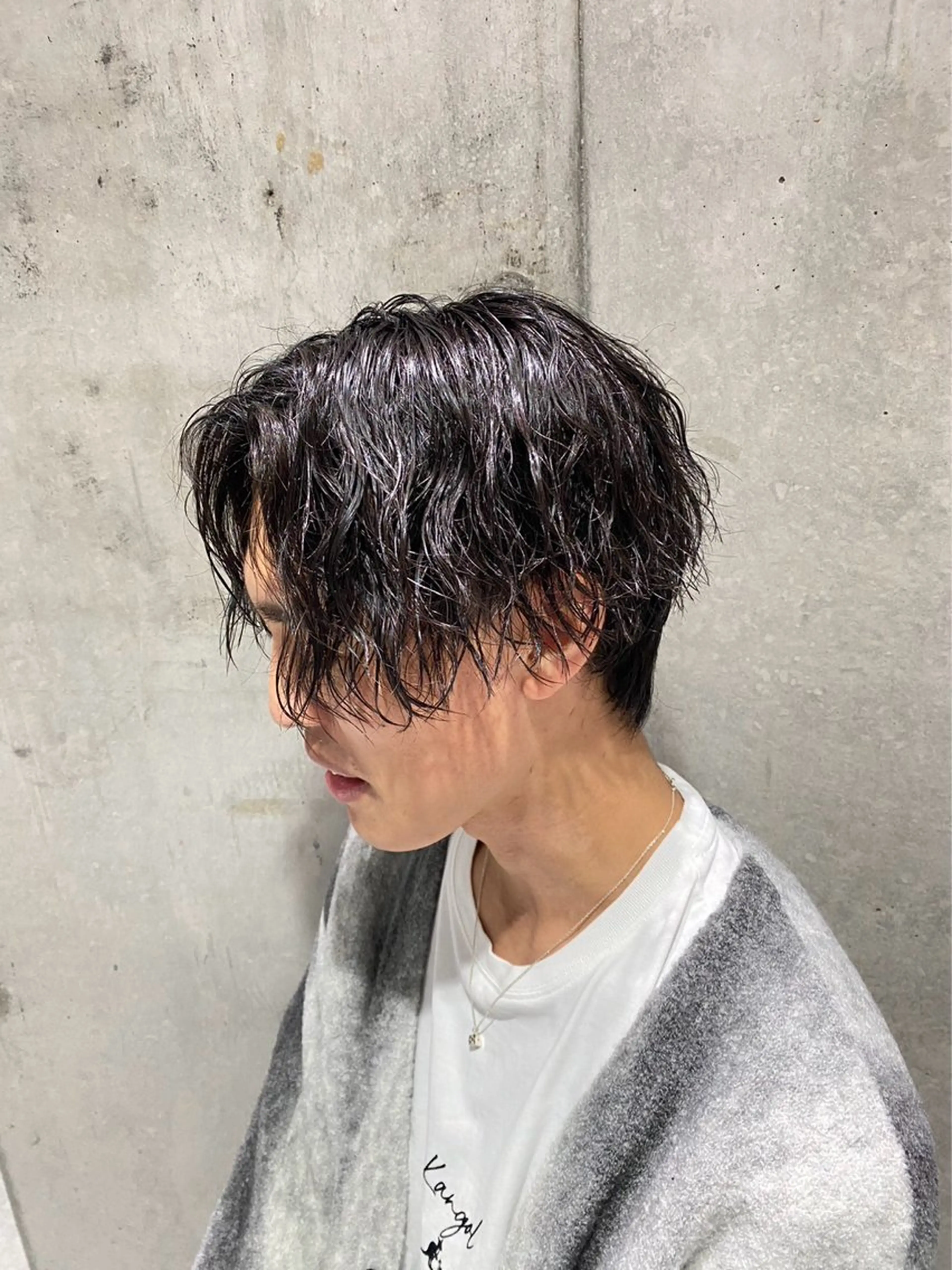 骨格診断メンズカット+ニュアンスパーマ+炭酸シャンプー無料¥8800の写真