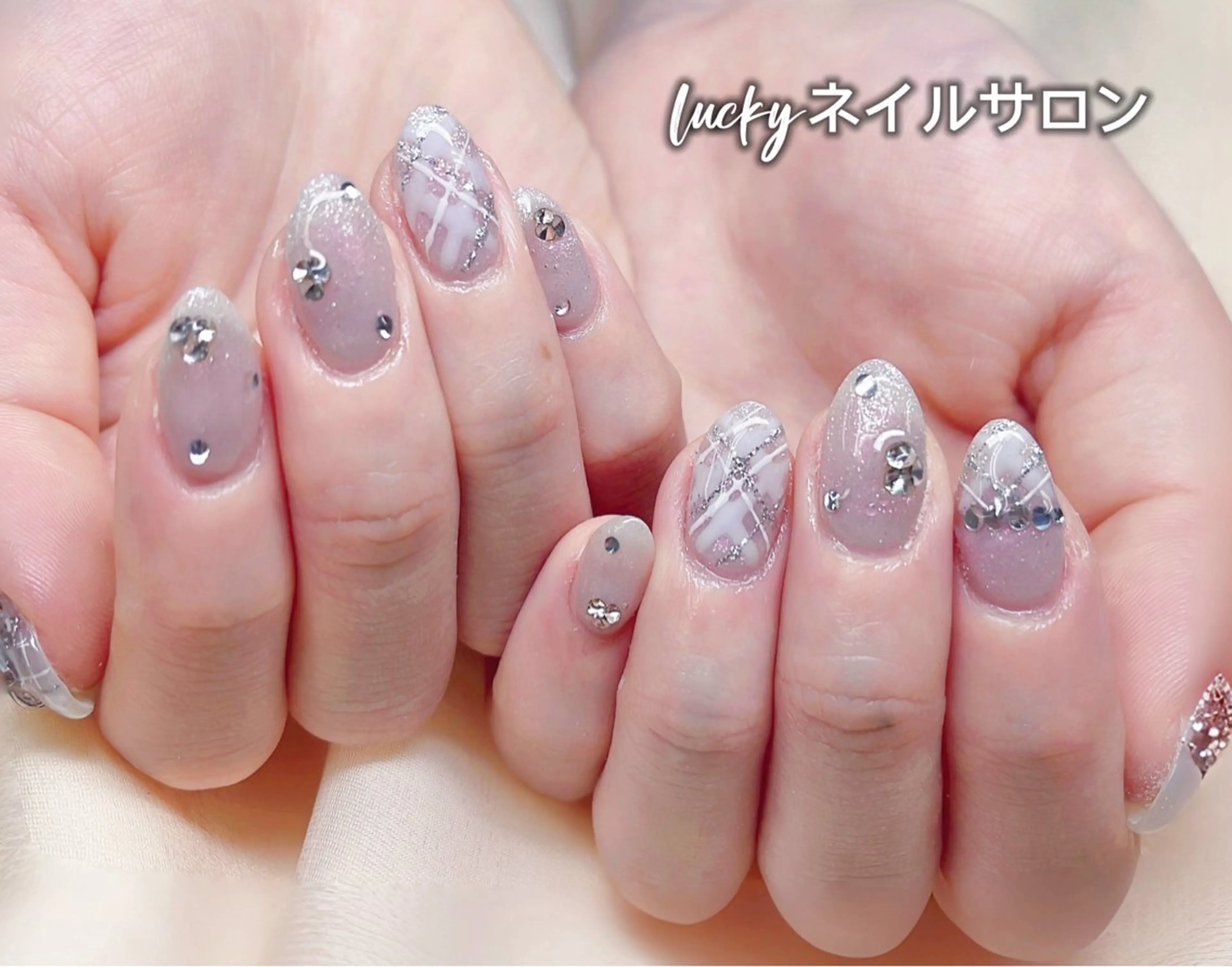 ネイル アートネイル チークネイル 長さ出し フットネイル ジェルネイル ハンドネイル ハンドケア ラッキーネイルサロン 西川口東口店のネイルデザイン