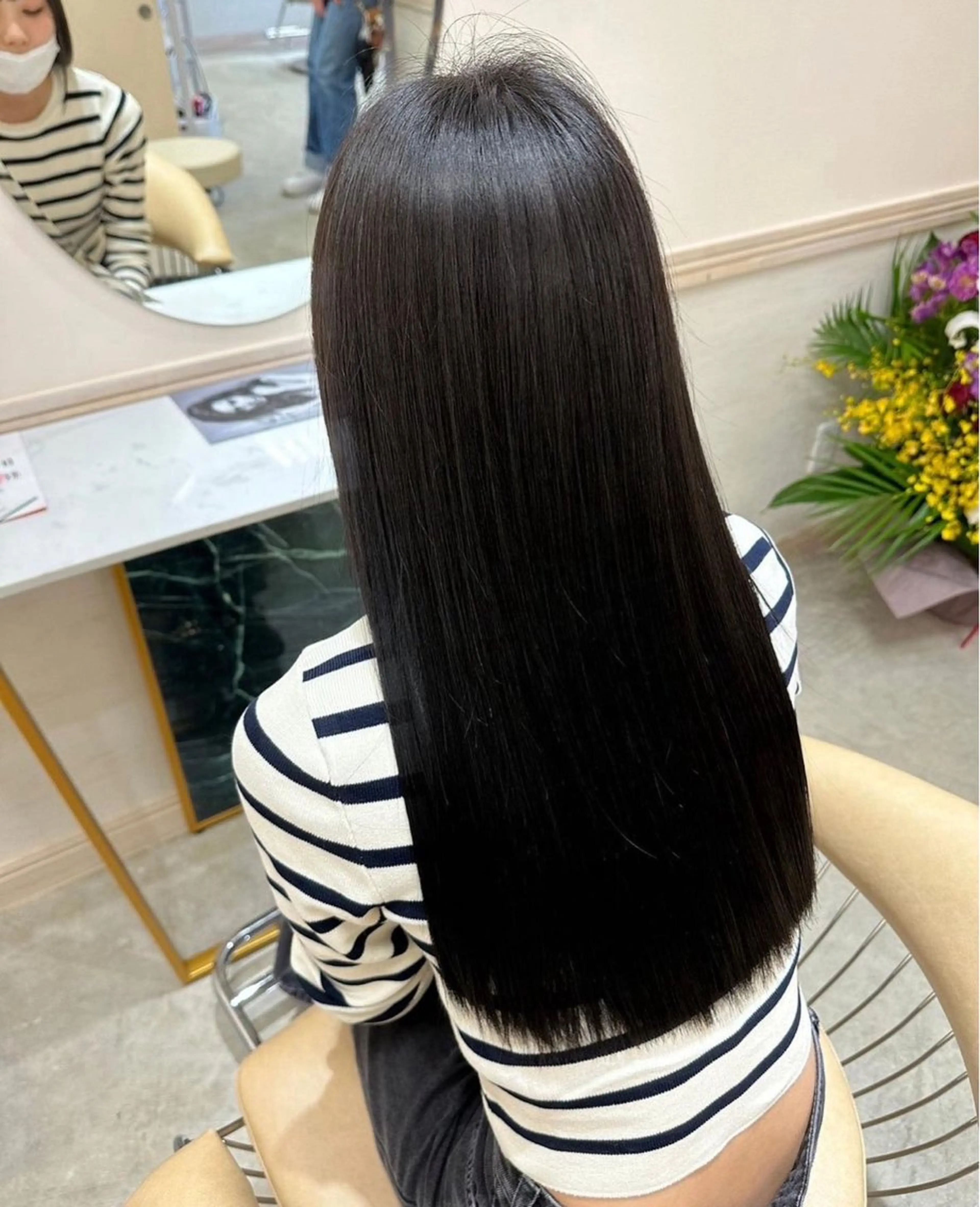 ロング 縮毛矯正 縮毛矯正/美髪カラー 松田空優哉のヘアスタイル