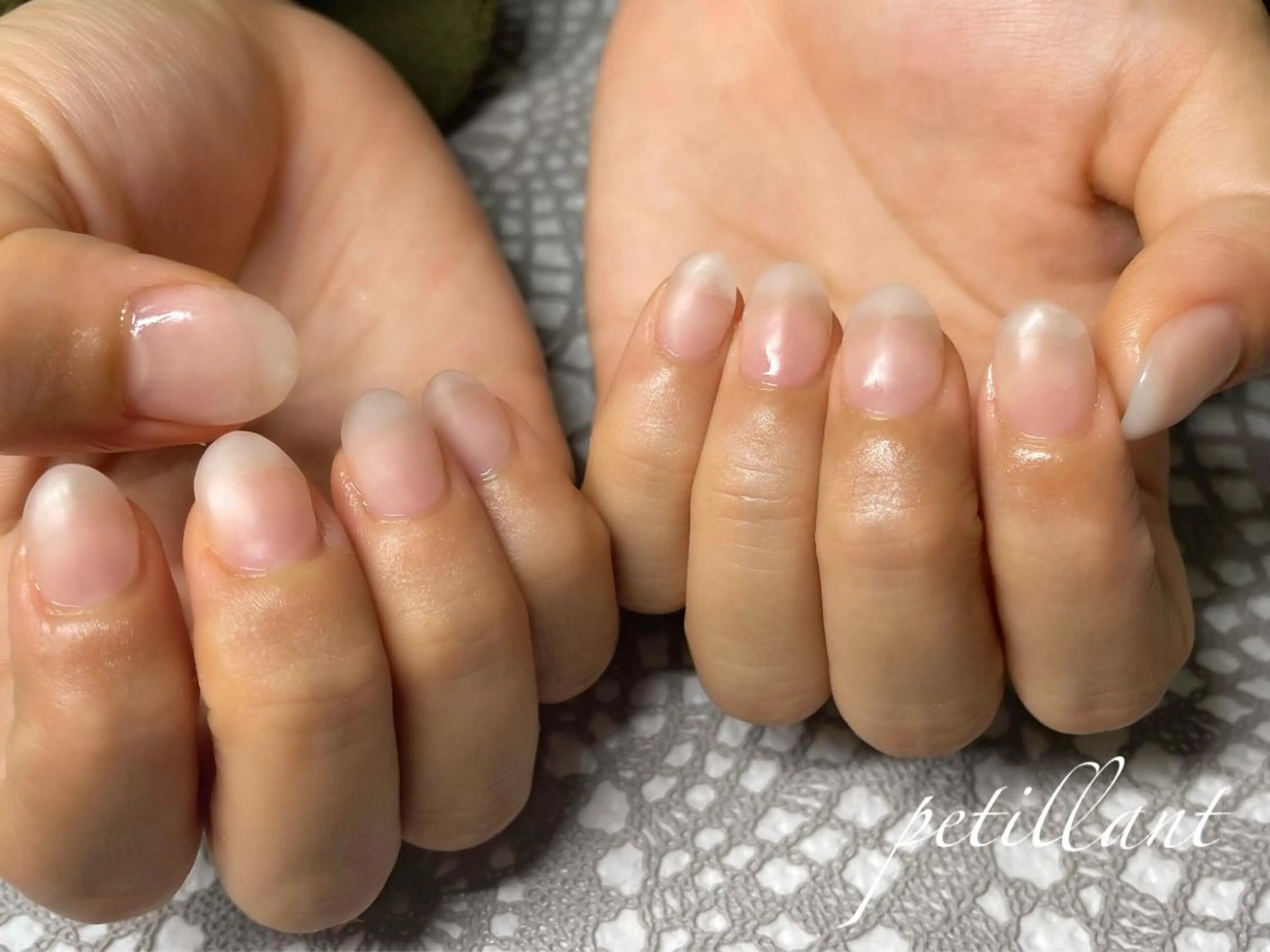 ネイル クリアネイル 長さ出し ジェルネイル マットネイル petillant所属・nail salon petillantのネイルデザイン