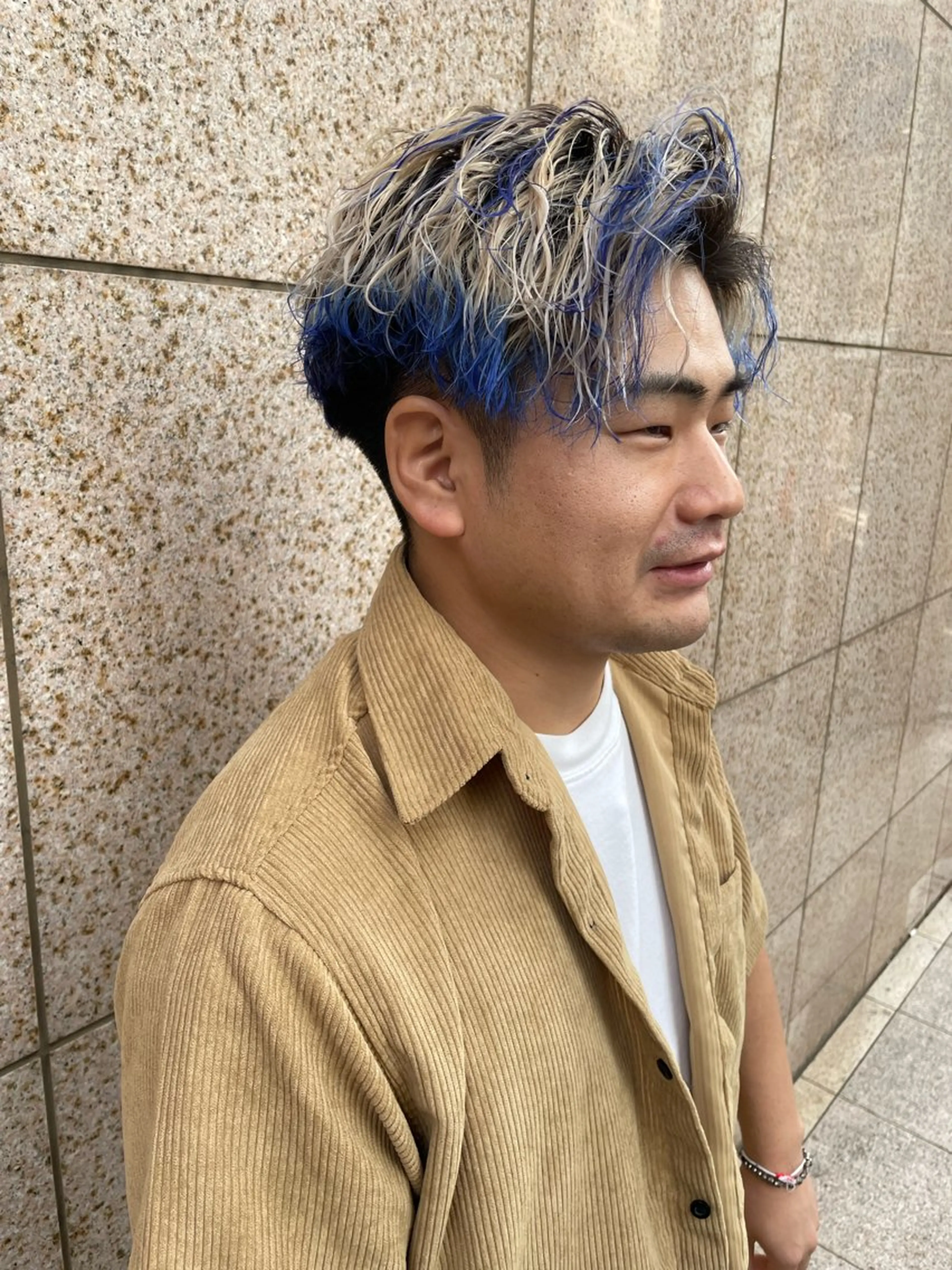 ショート パーマ メンズ メンズブリーチ 学生(メンズ向け) 学生 カット ヘアカラー 🫧ショート/ボブ 池袋西口・泡渕✂️のヘアスタイル