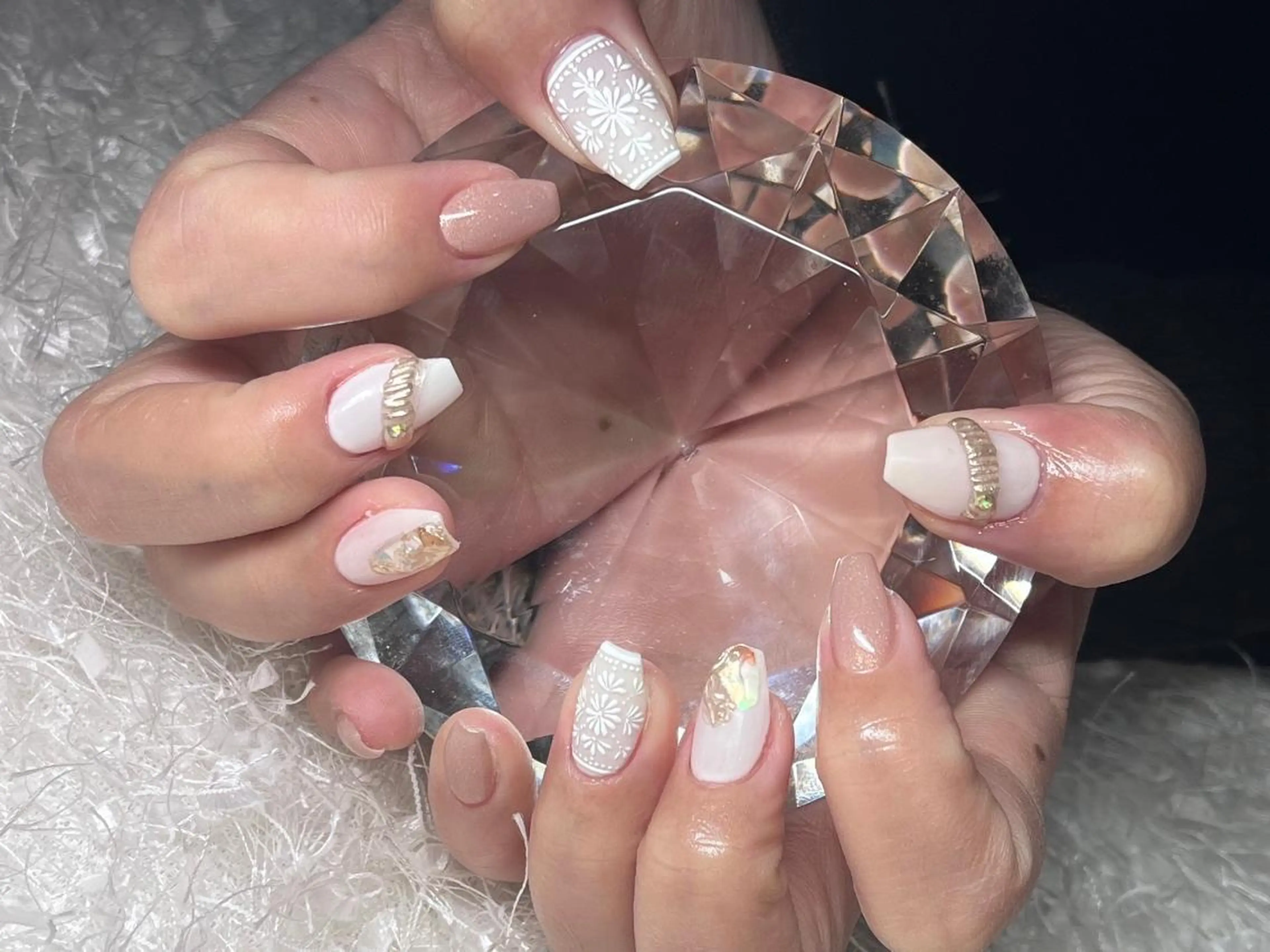 ネイル チークネイル 長さ出し フレンチネイル ジェルネイル グラデーション ハンドネイル Nail&eye Belire 新宿のネイルデザイン